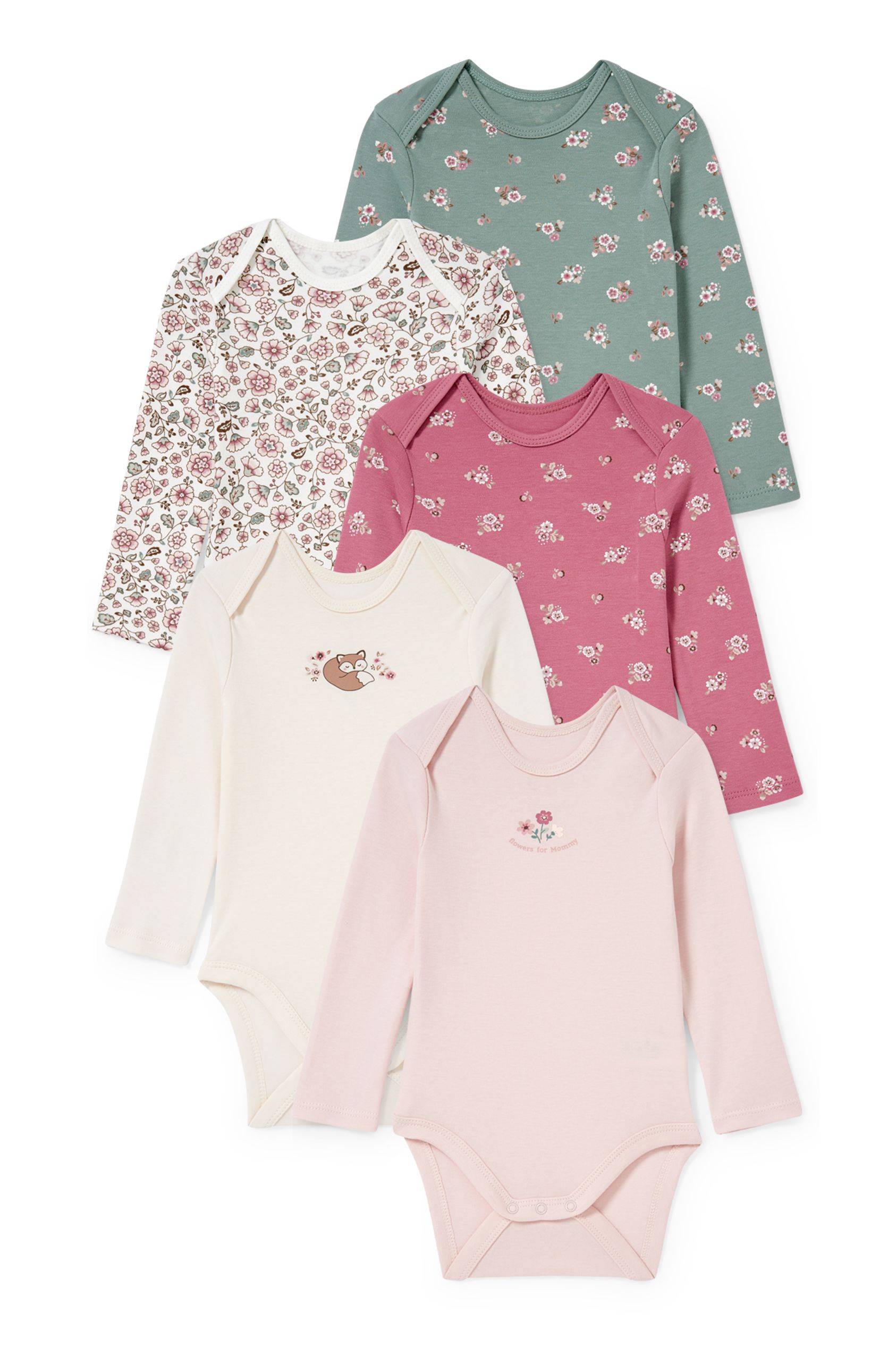 Multipack of 5 - baby bodysuit