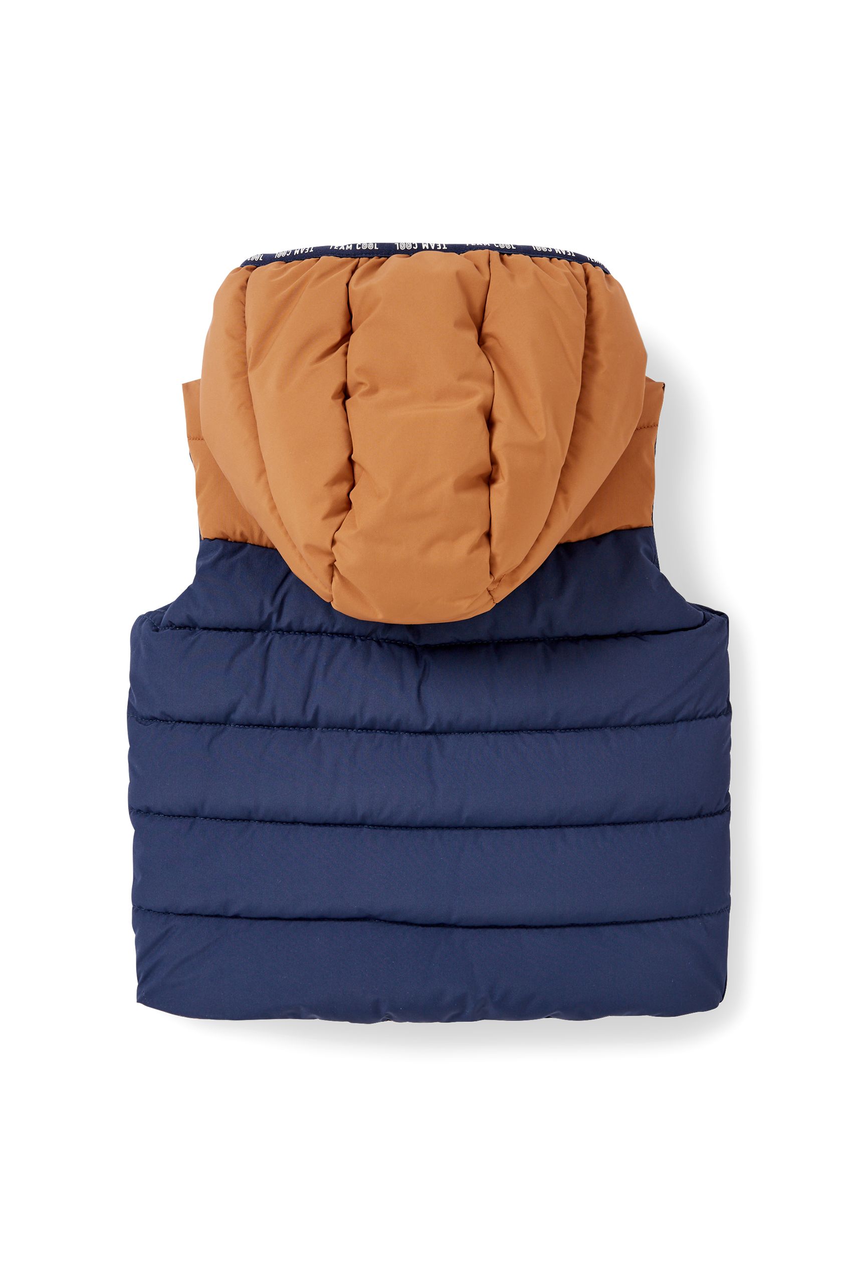 Baby quilted gilet with hood