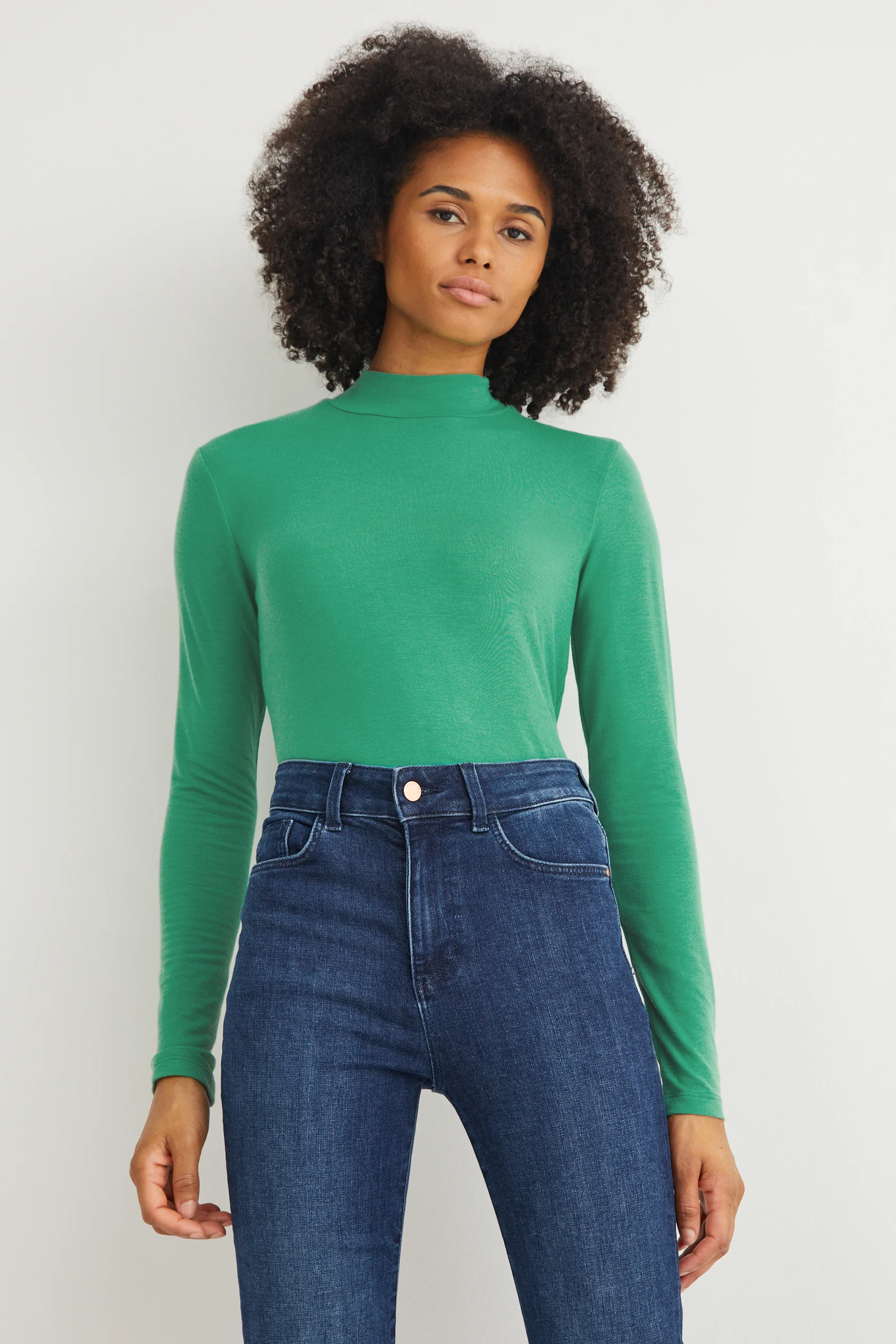 Polo neck top