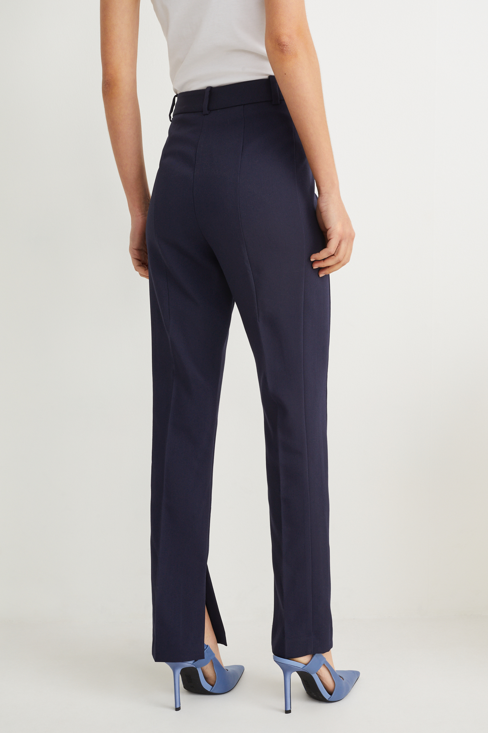 Business trousers - high waist - slim fit