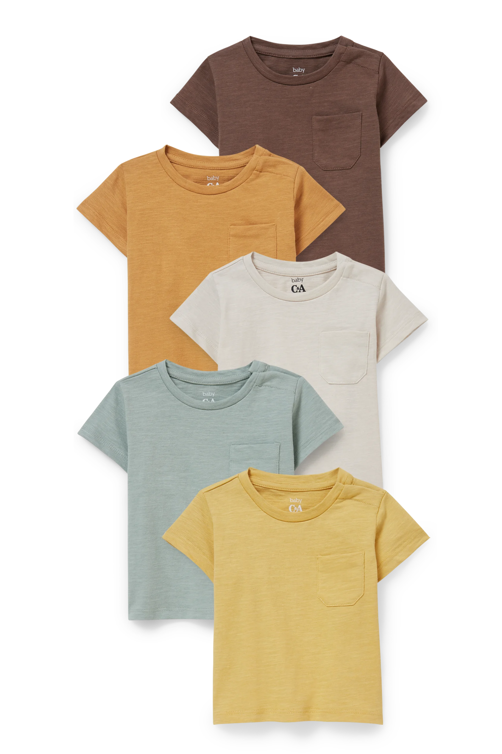 Multipack of 5 - baby short sleeve T-shirt