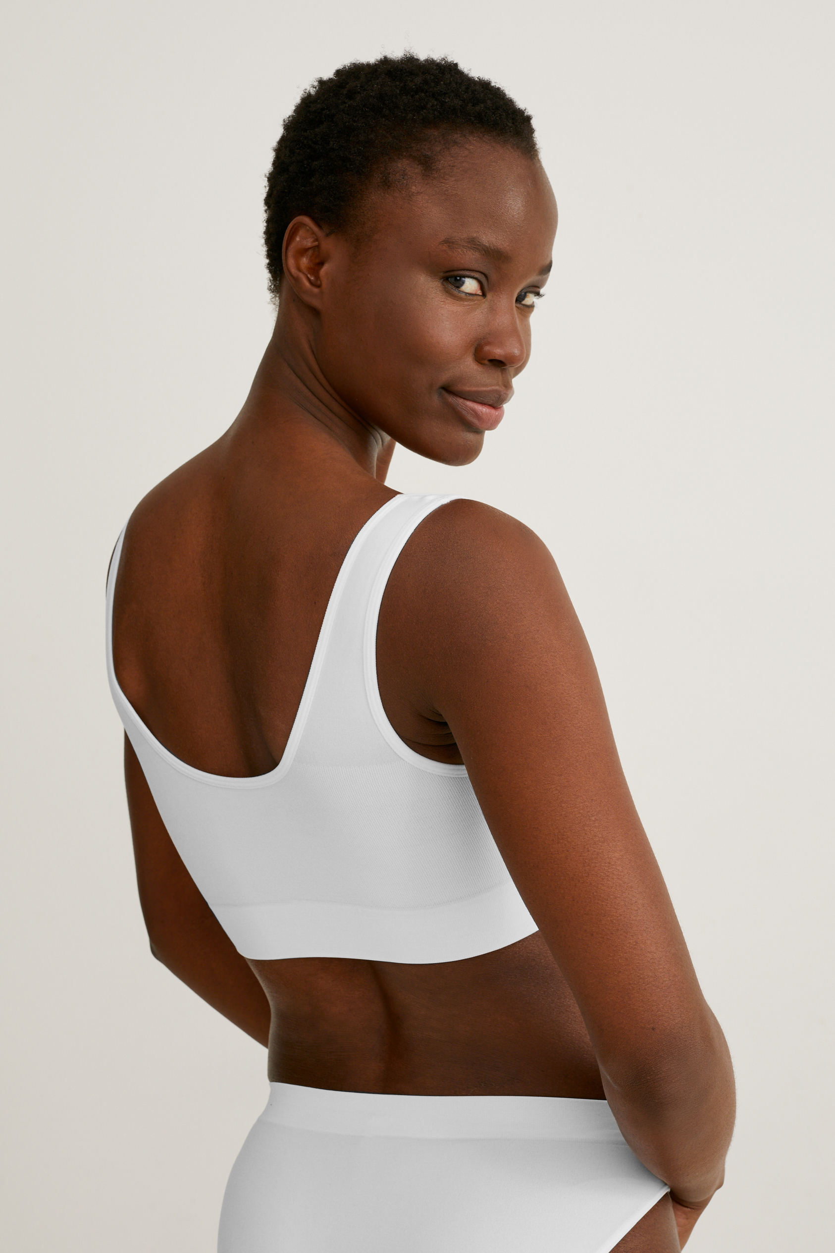 Crop top - padded - seamless
