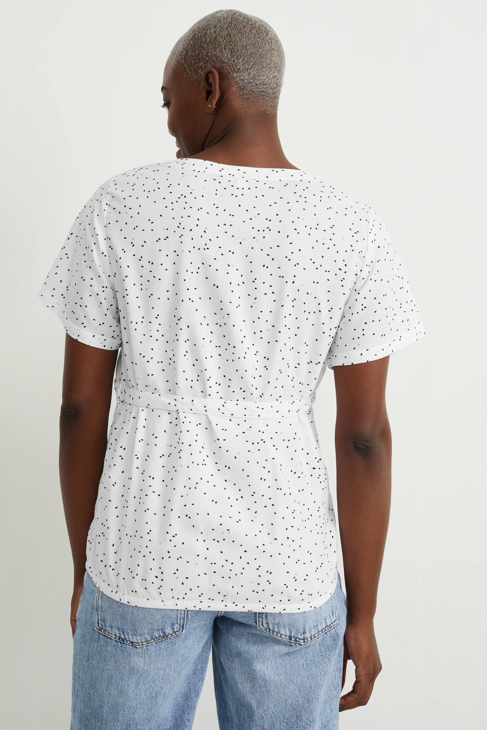 Nursing blouse - polka dot