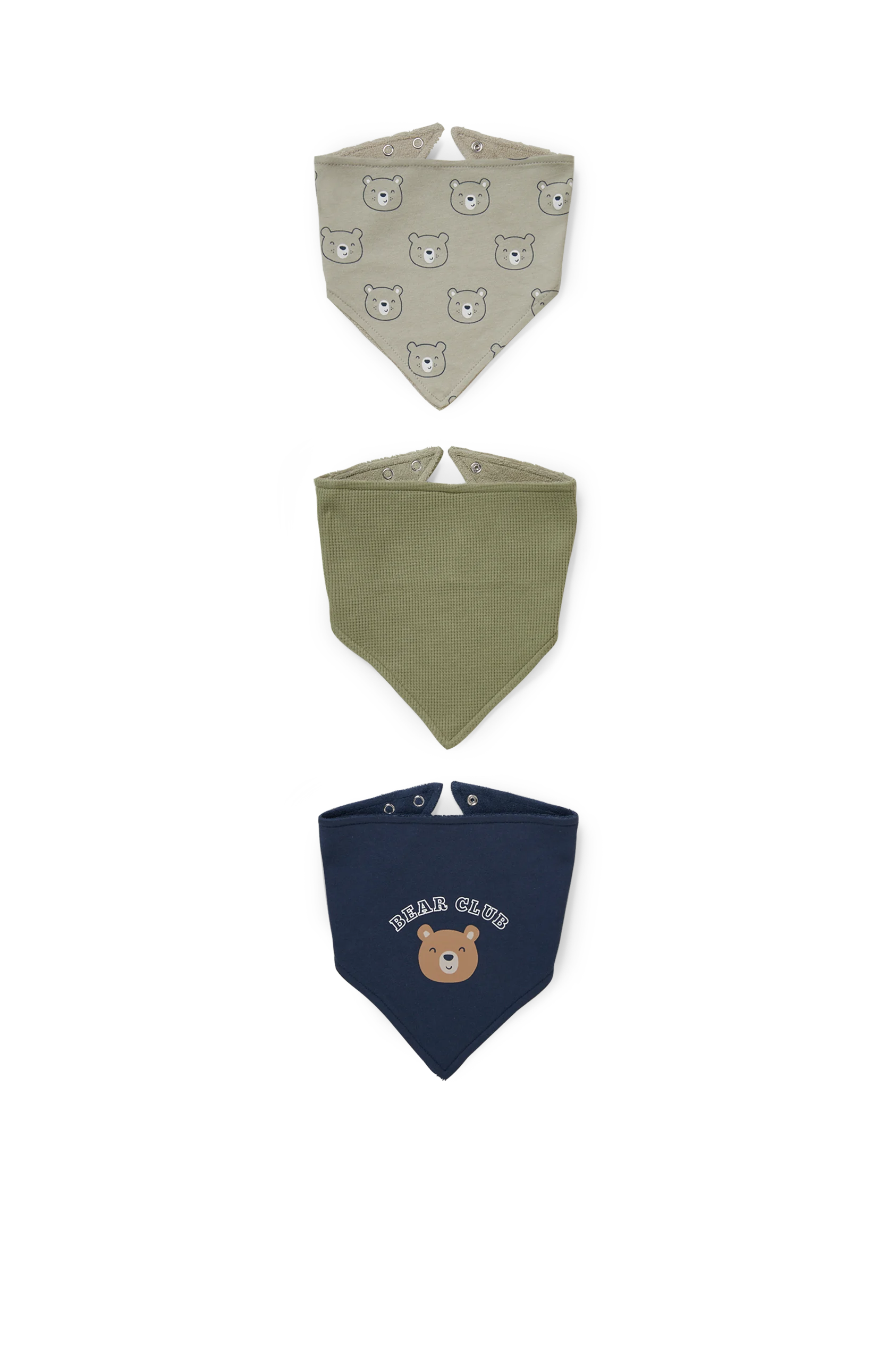 Multipack of 3 - baby triangular scarf