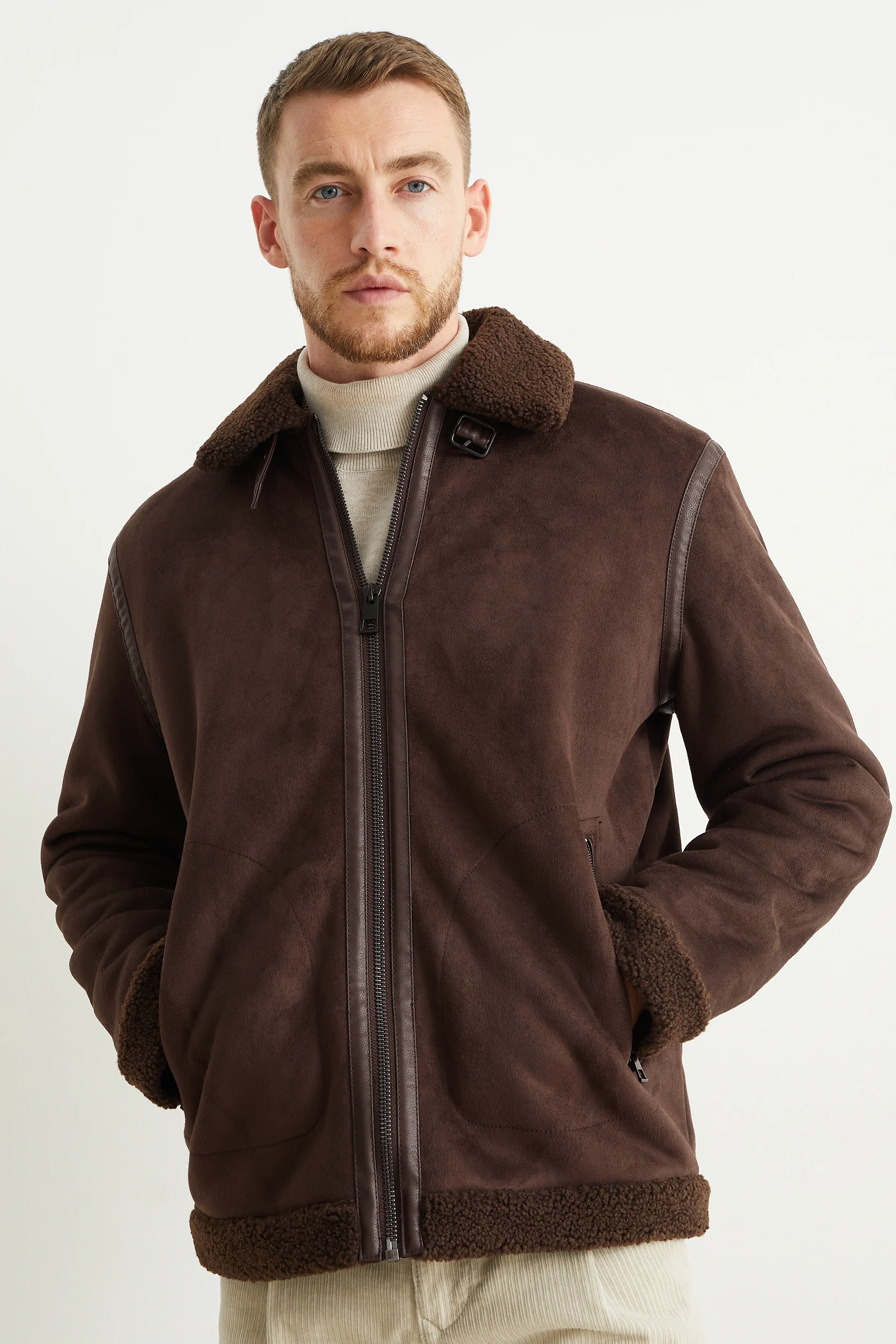 Shearling jacket - faux suede