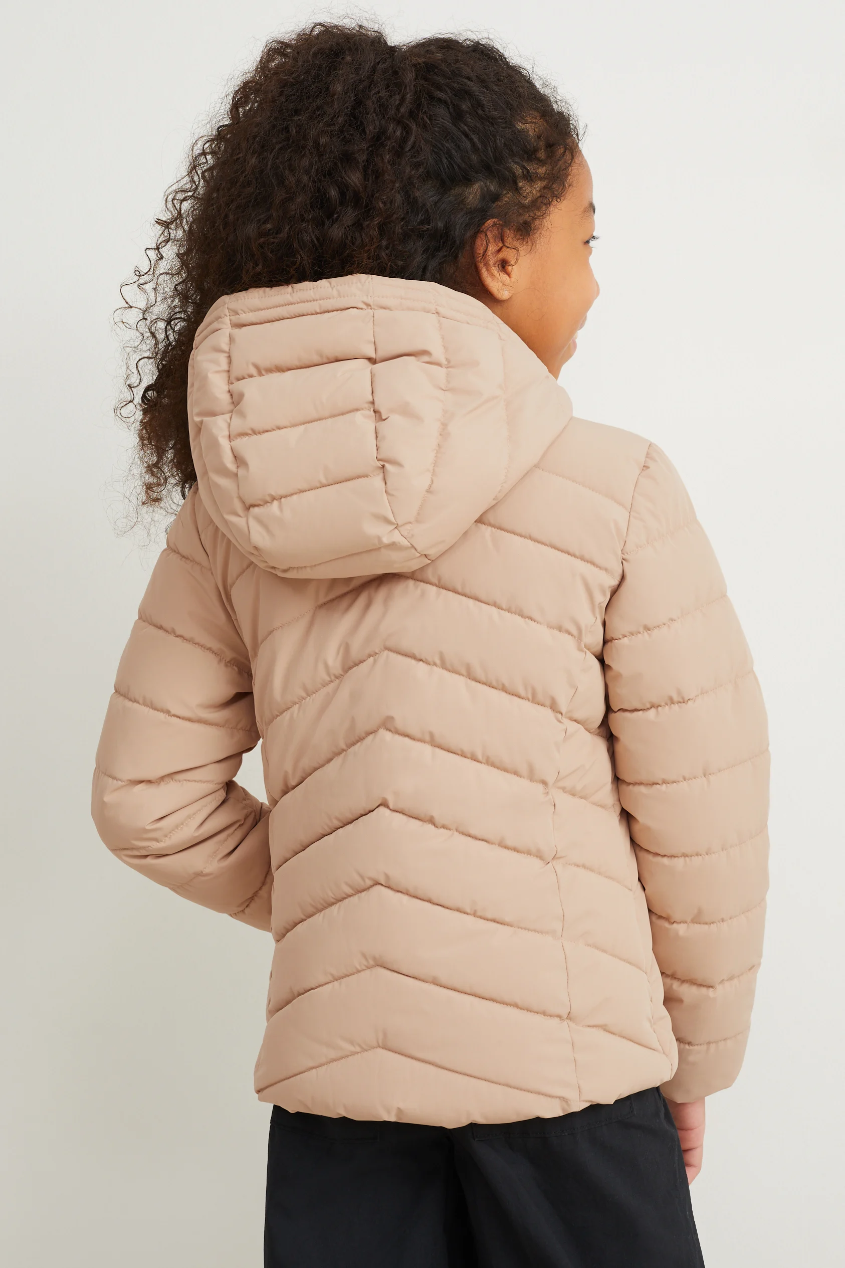 Quilted jacket with hood