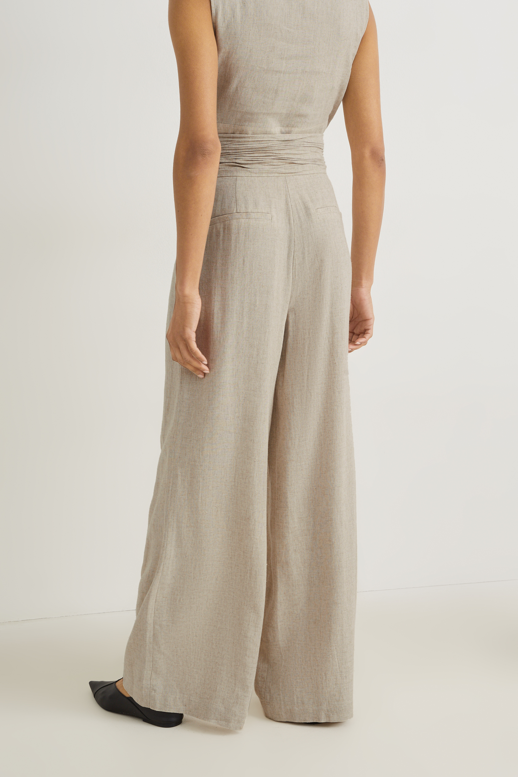 Cloth trousers - super high waist - wide leg