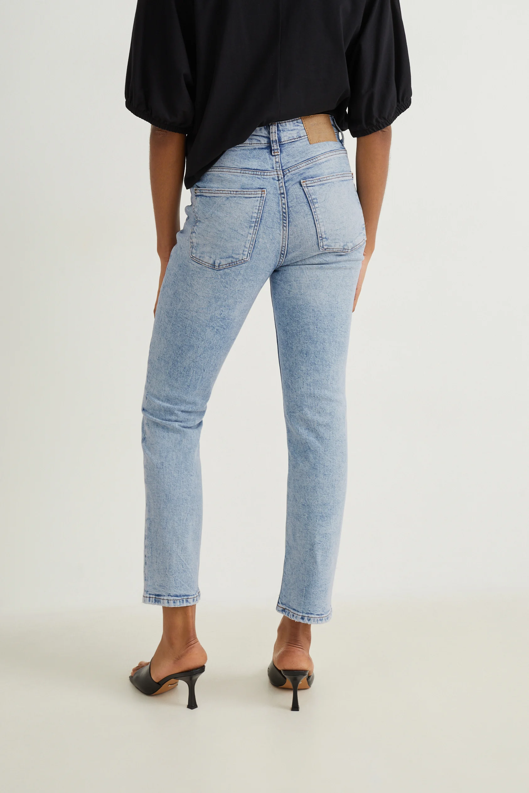 Straight jeans - high waist - LYCRA?