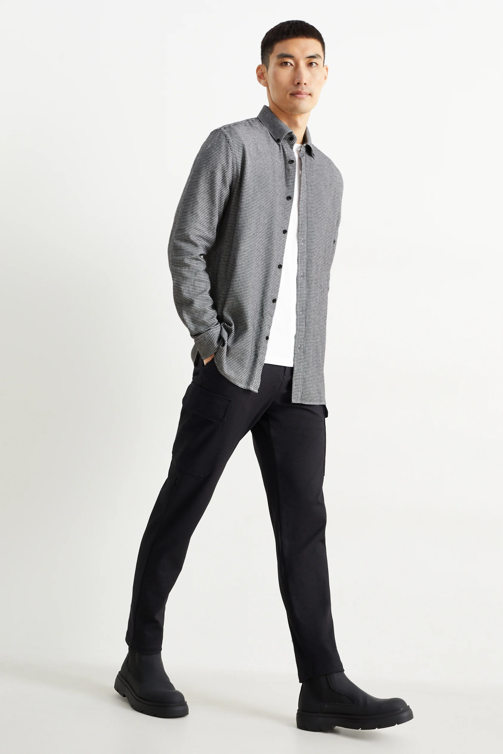 Shirt - regular fit - button-down collar - check