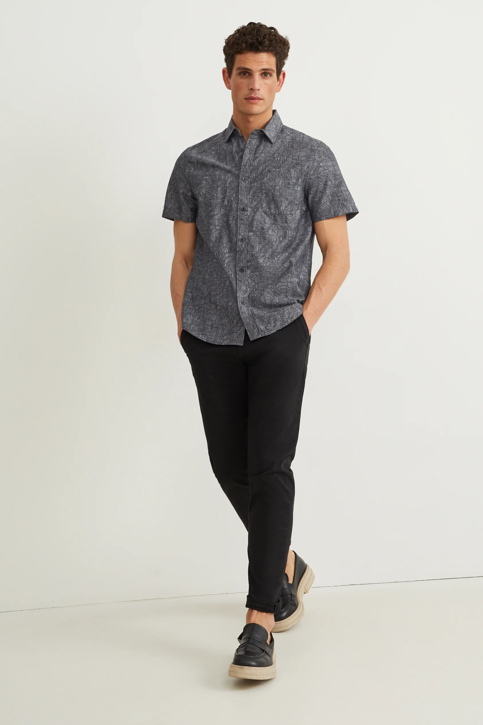 Shirt - regular fit - kent collar - patterned