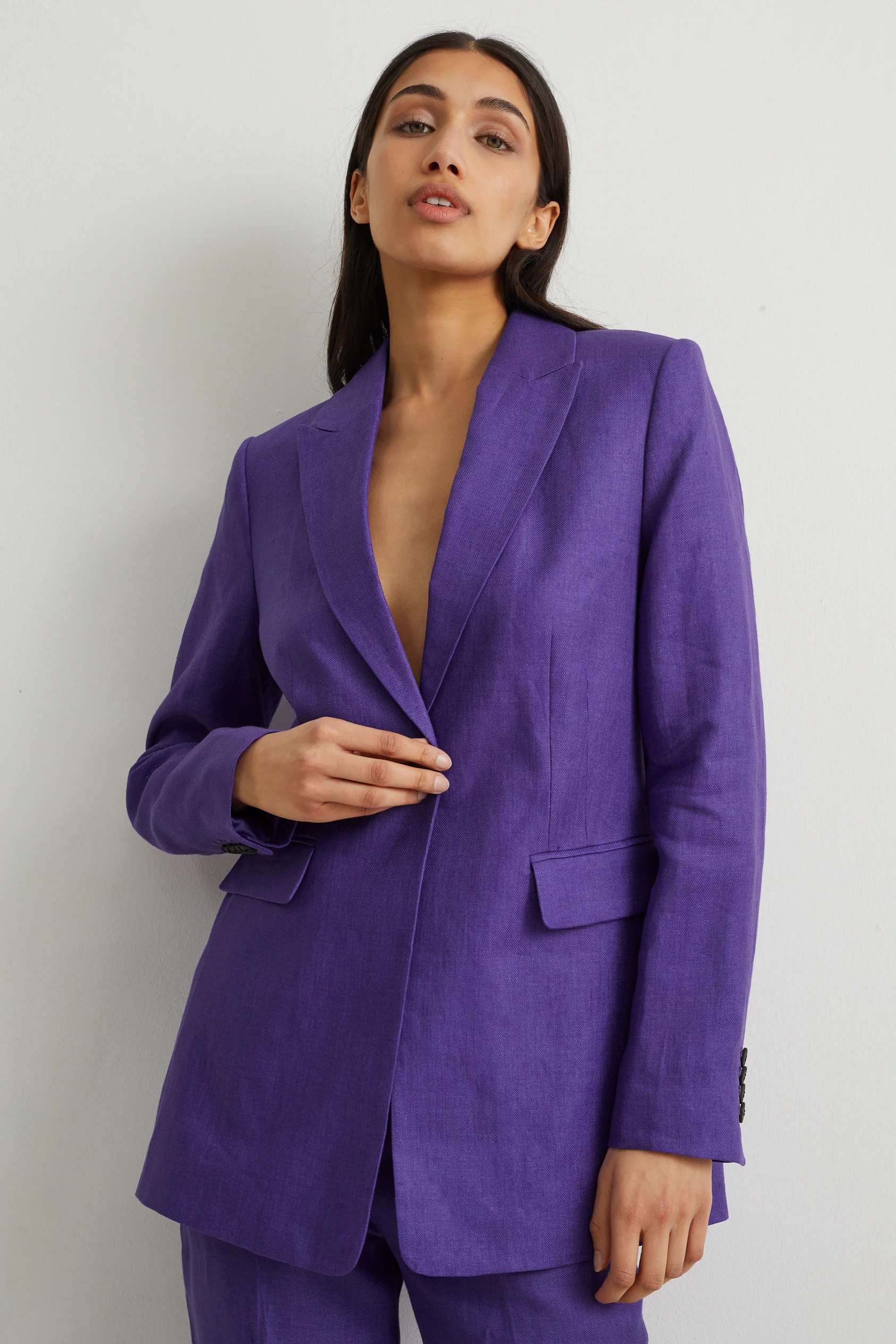 Linen blazer - regular fit