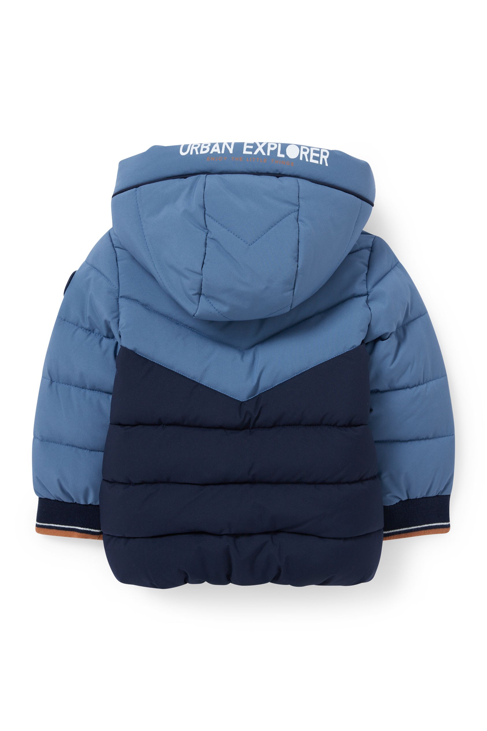 Baby quilted jacket with hood
