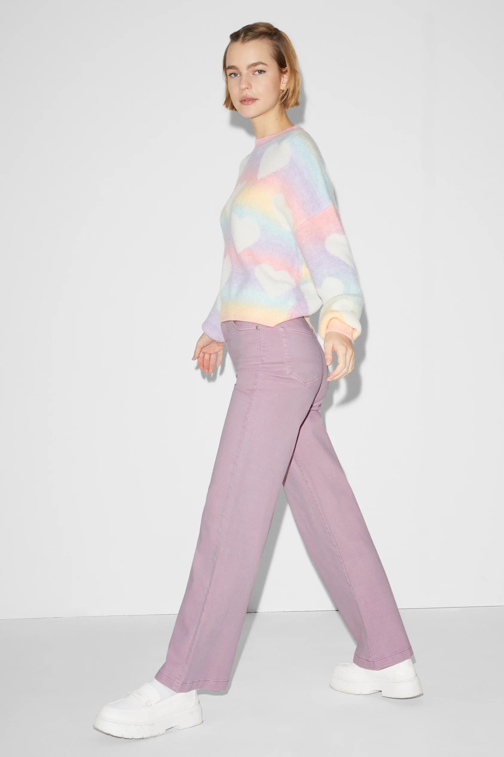 CLOCKHOUSE - wide leg jeans - high waist