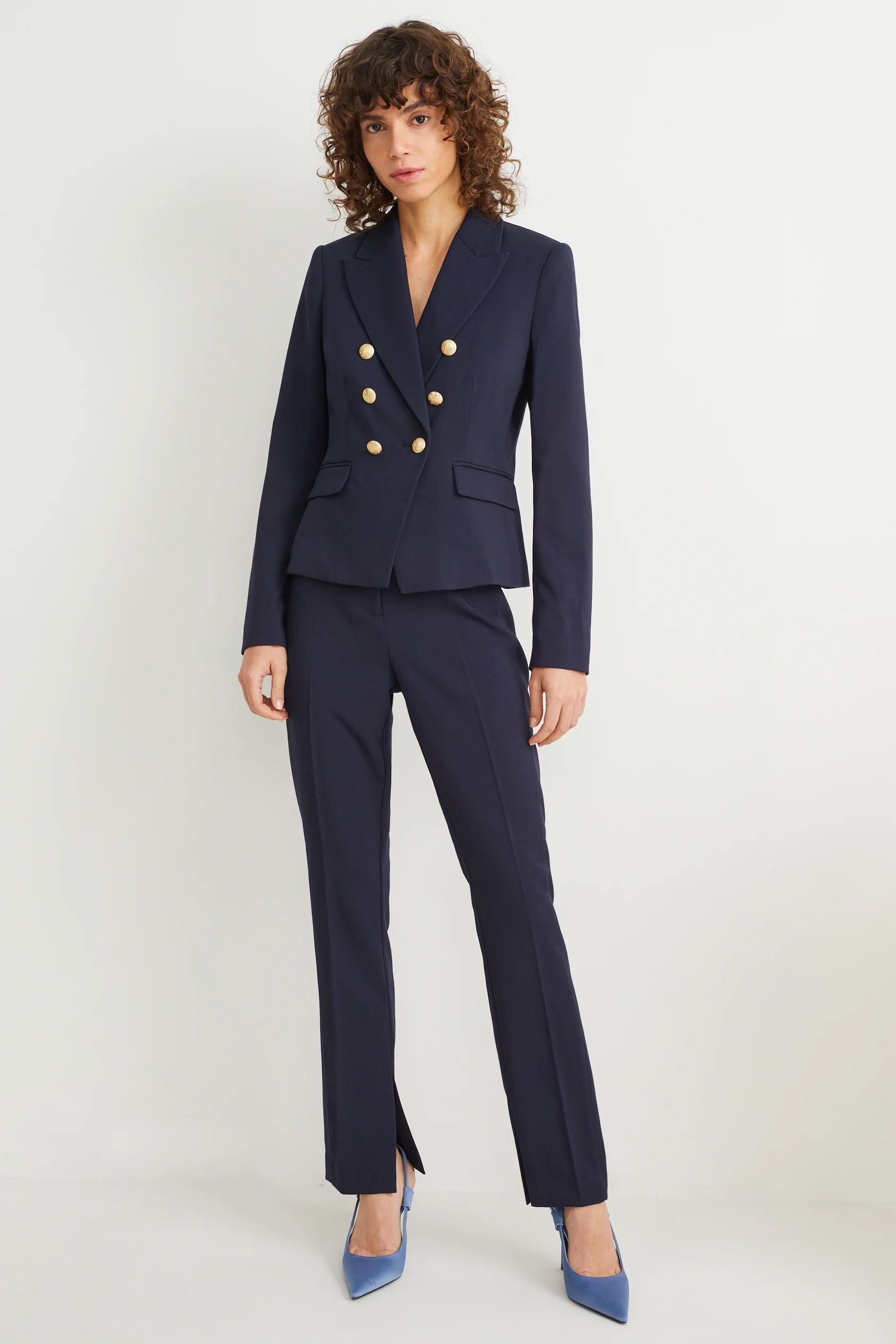 Business trousers - high waist - slim fit