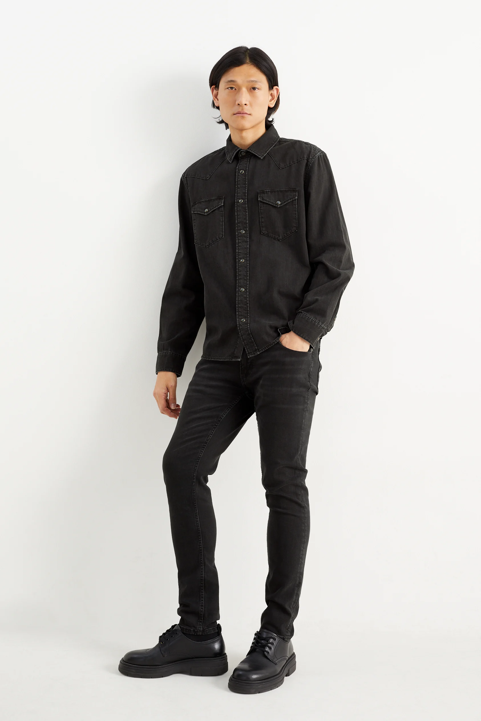 Denim shirt - regular fit - kent collar