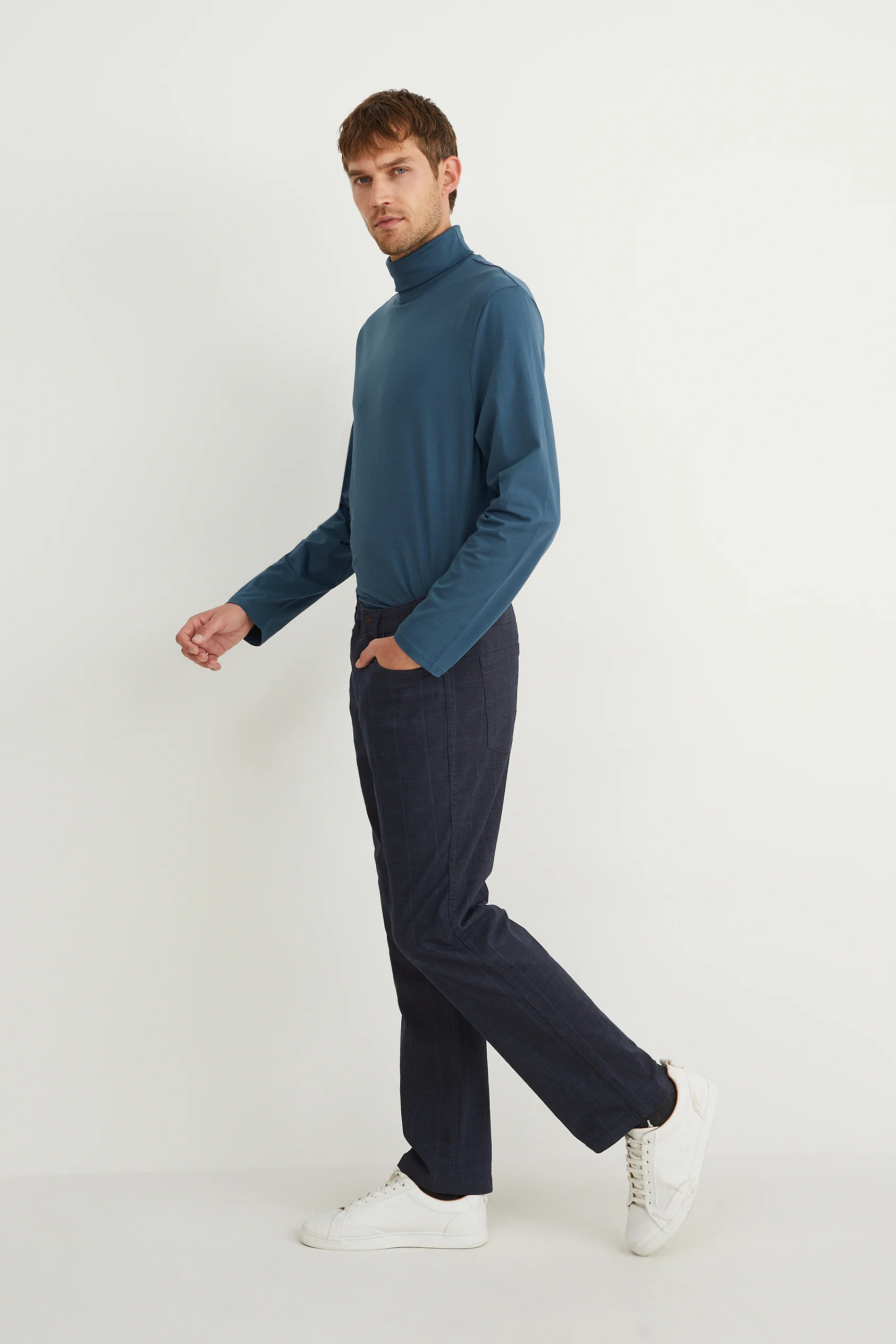 Trousers - regular fit - check