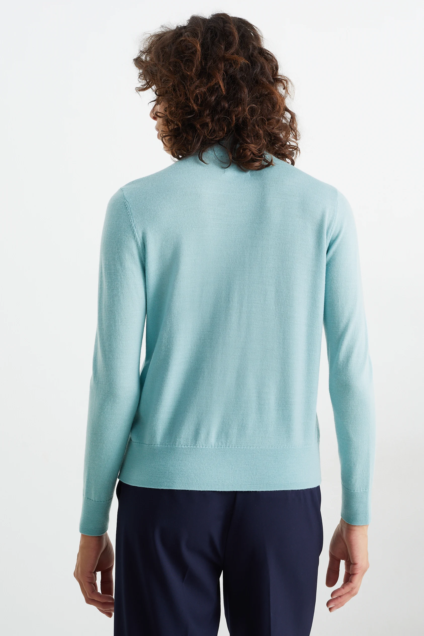 Basic merino polo neck jumper