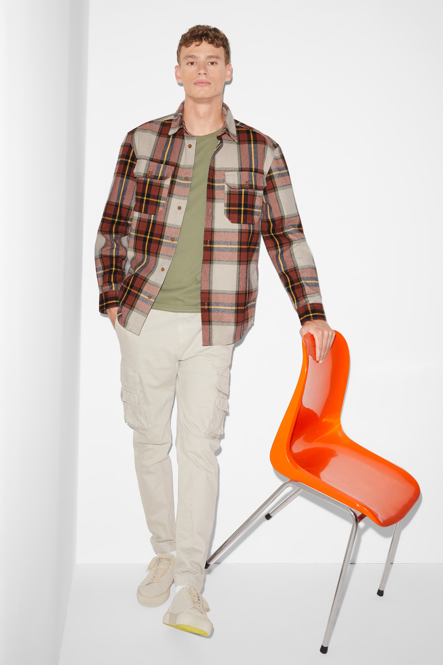 CLOCKHOUSE - flannel shirt - relaxed fit - kent collar - check
