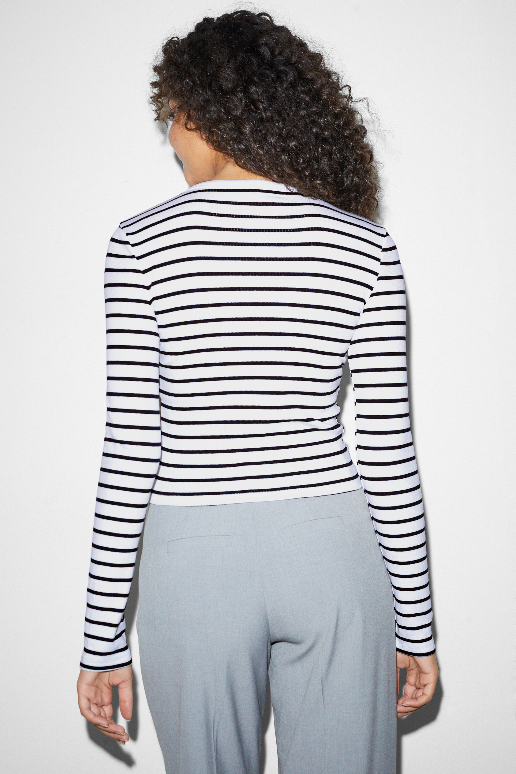 CLOCKHOUSE - long sleeve top - striped