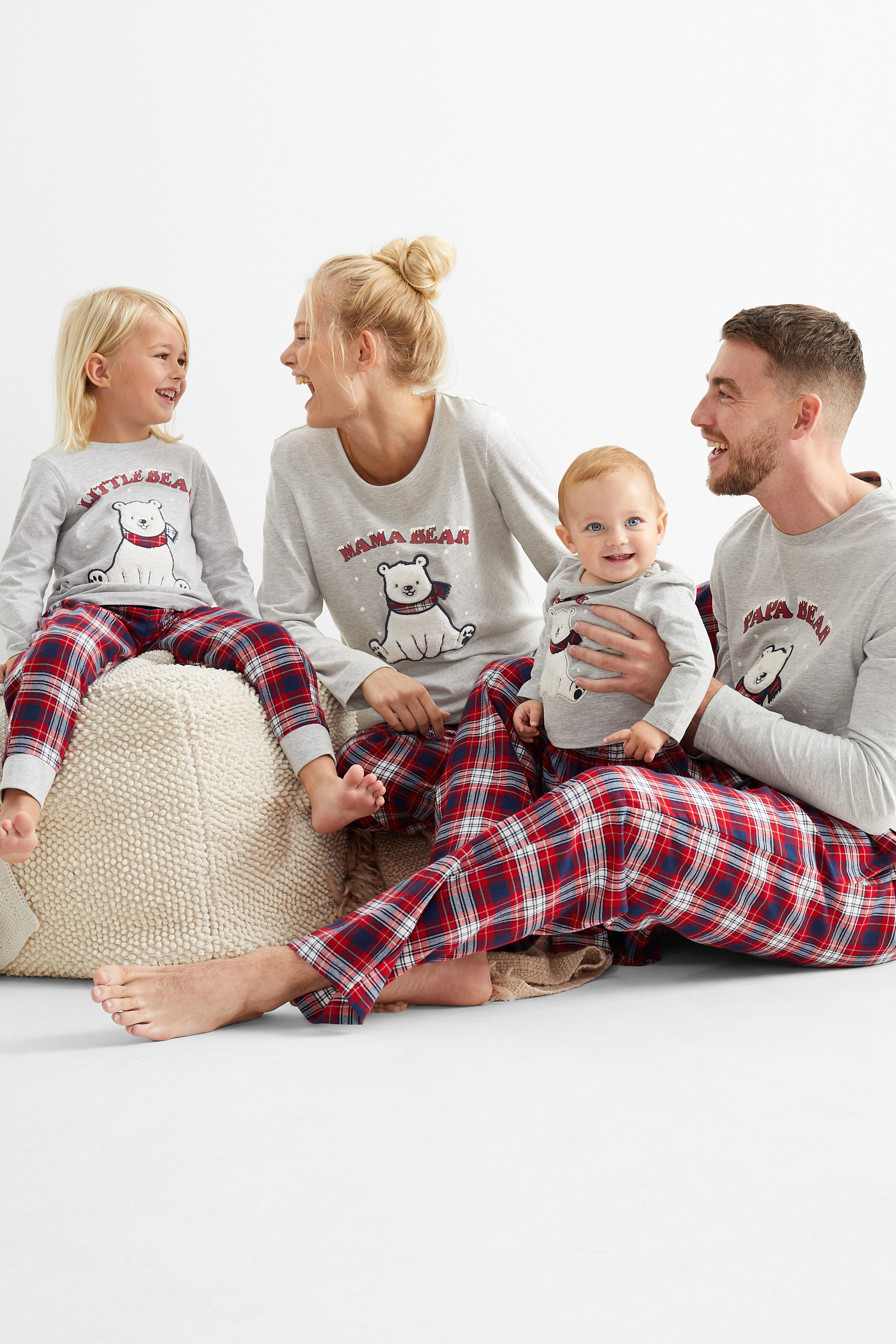 Christmas pyjamas with flannel bottoms- polar bear