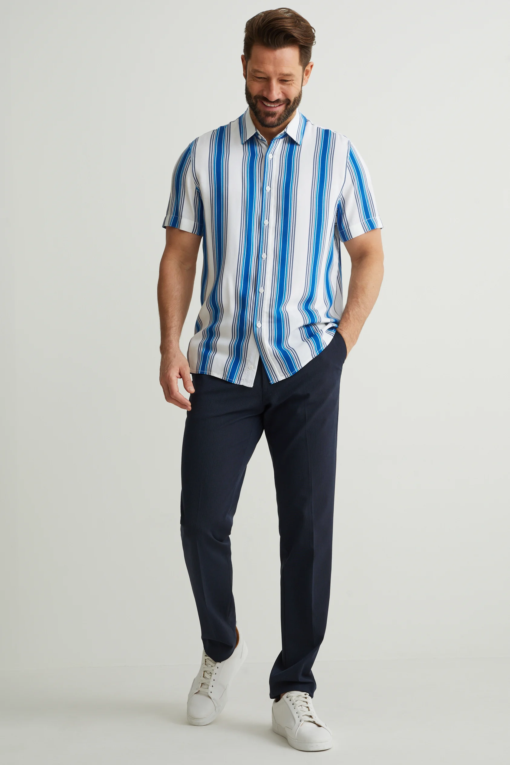 Shirt - regular fit - kent collar - striped