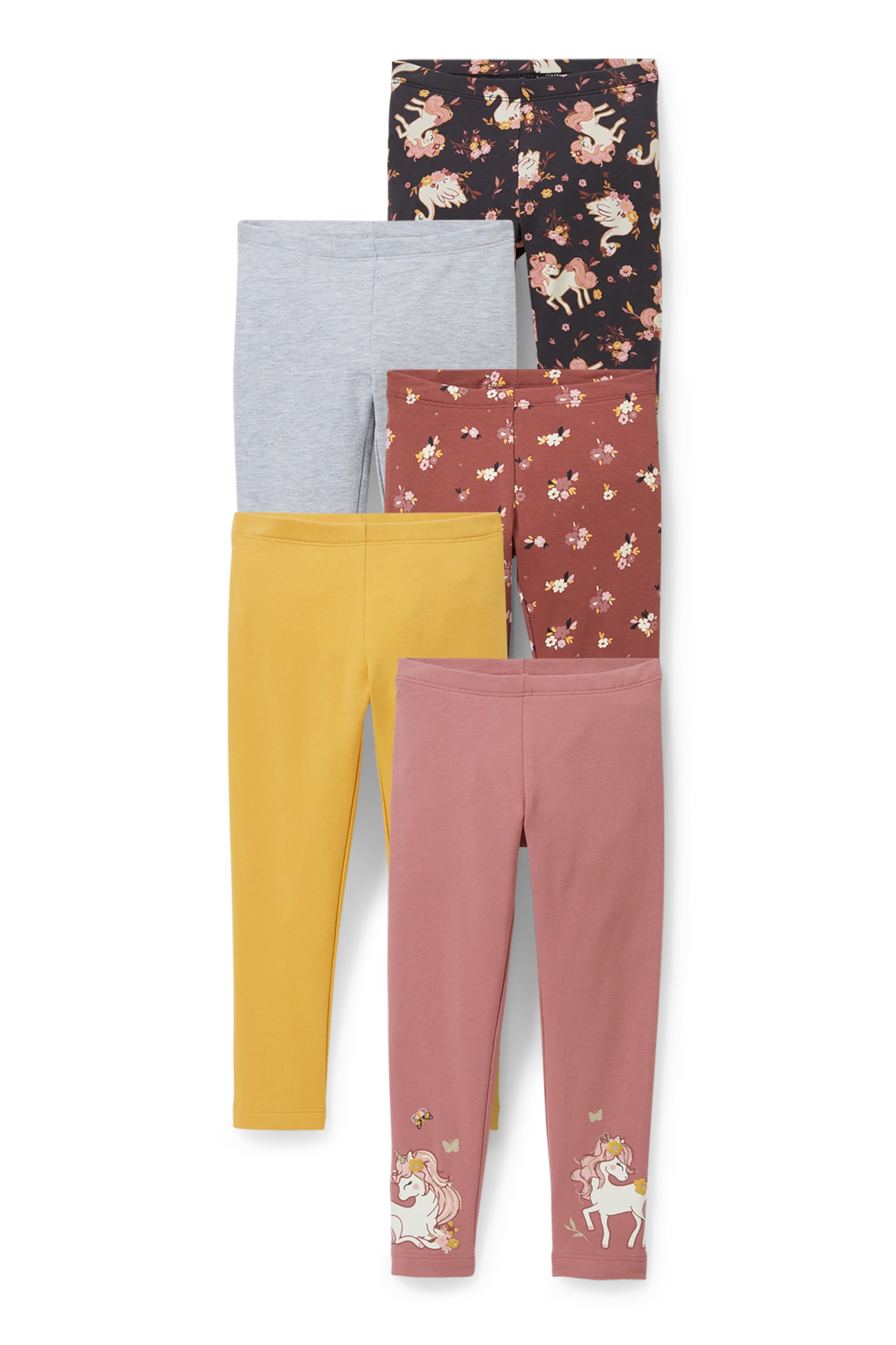 Multipack of 5 - thermal leggings