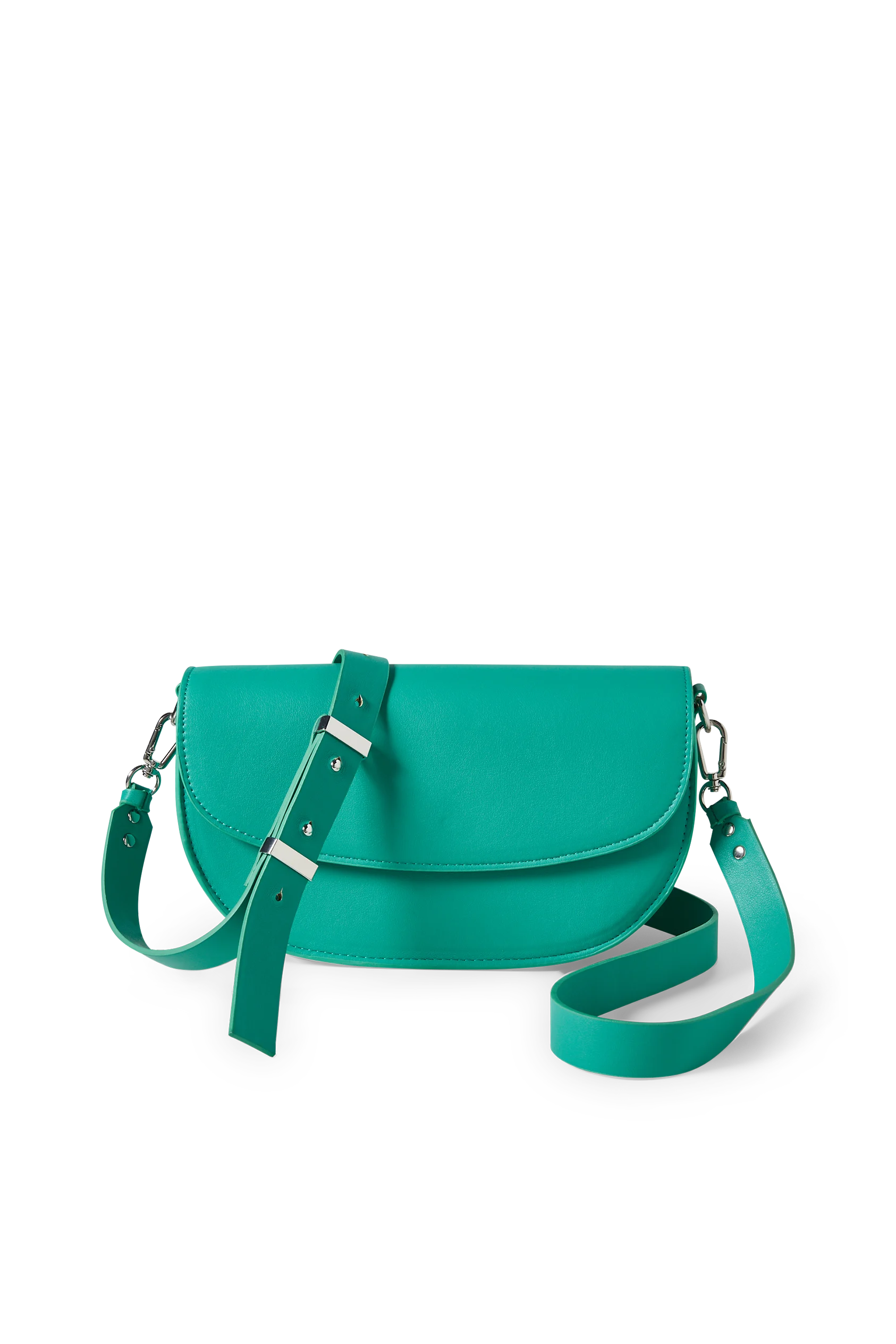 Shoulder bag with detachable bag strap - faux leather