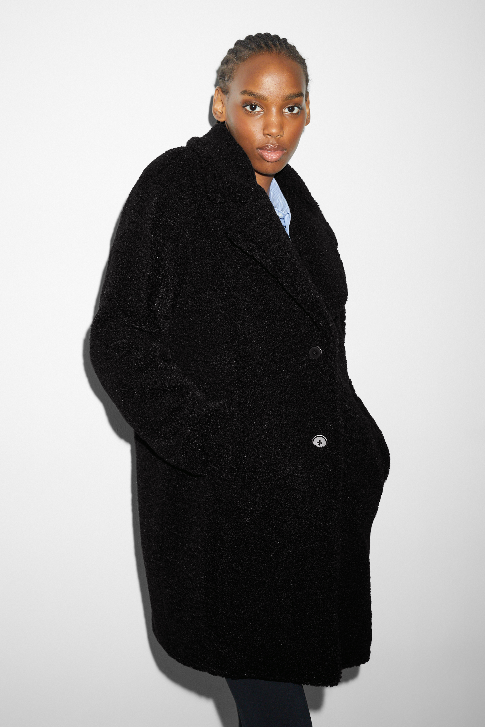 CLOCKHOUSE - teddy fur coat