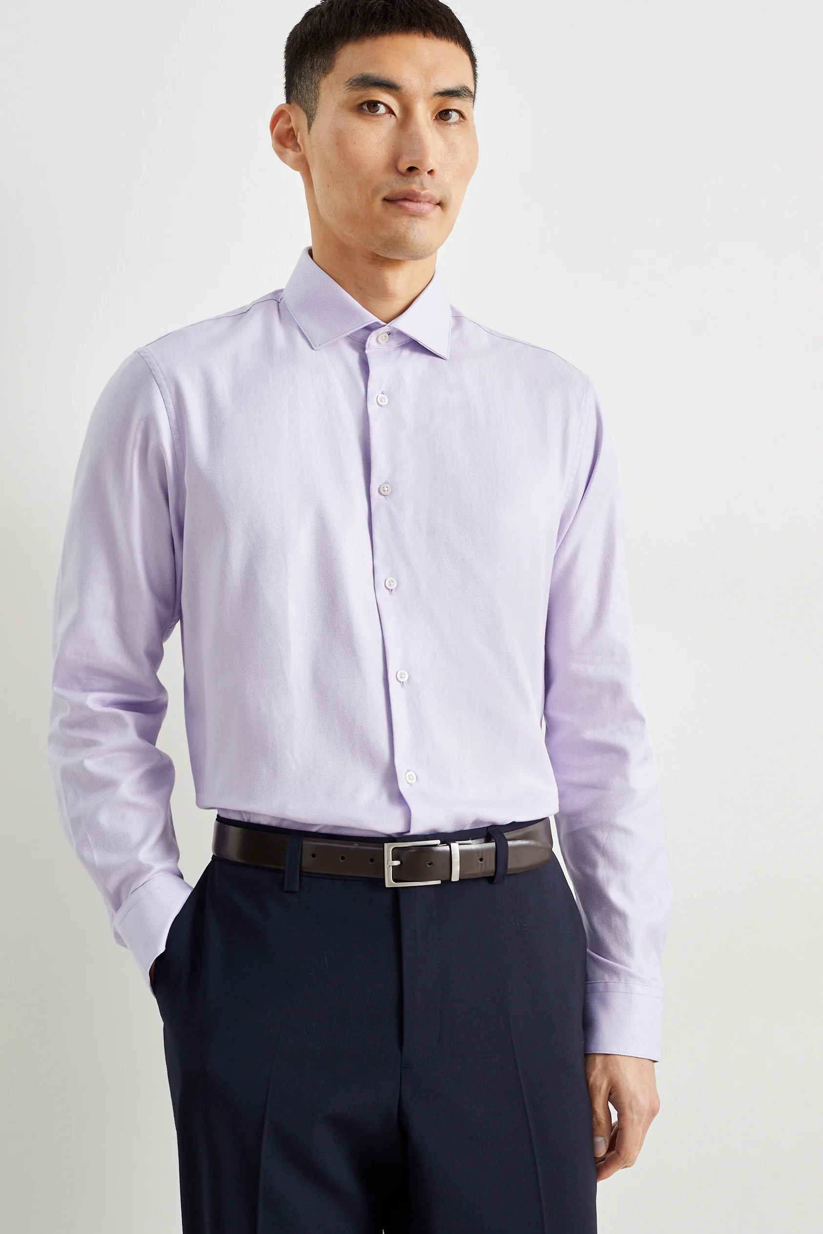 Business shirt - regular fit - cutaway collar - easy-iron