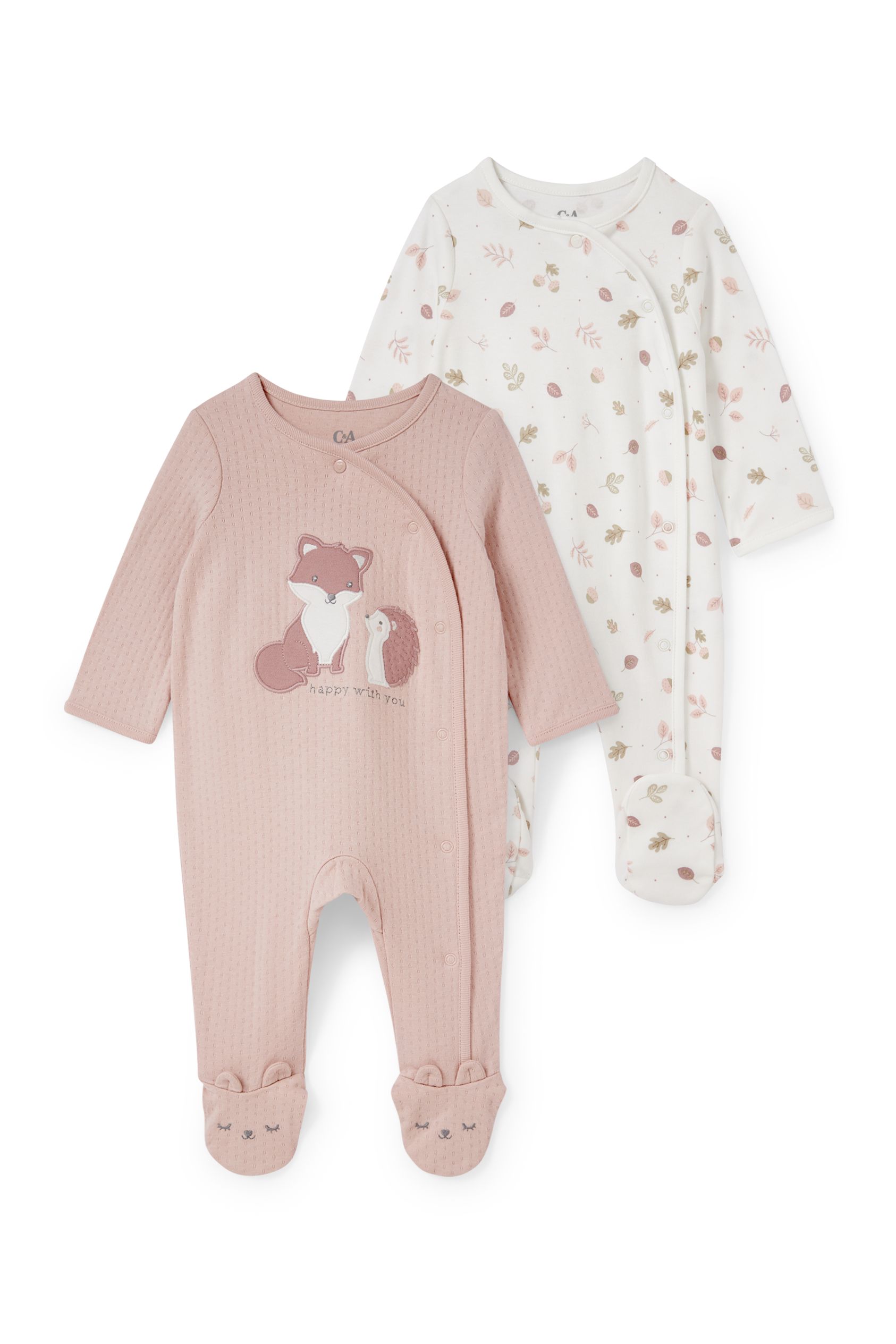 Multipack of 2 - baby sleepsuit