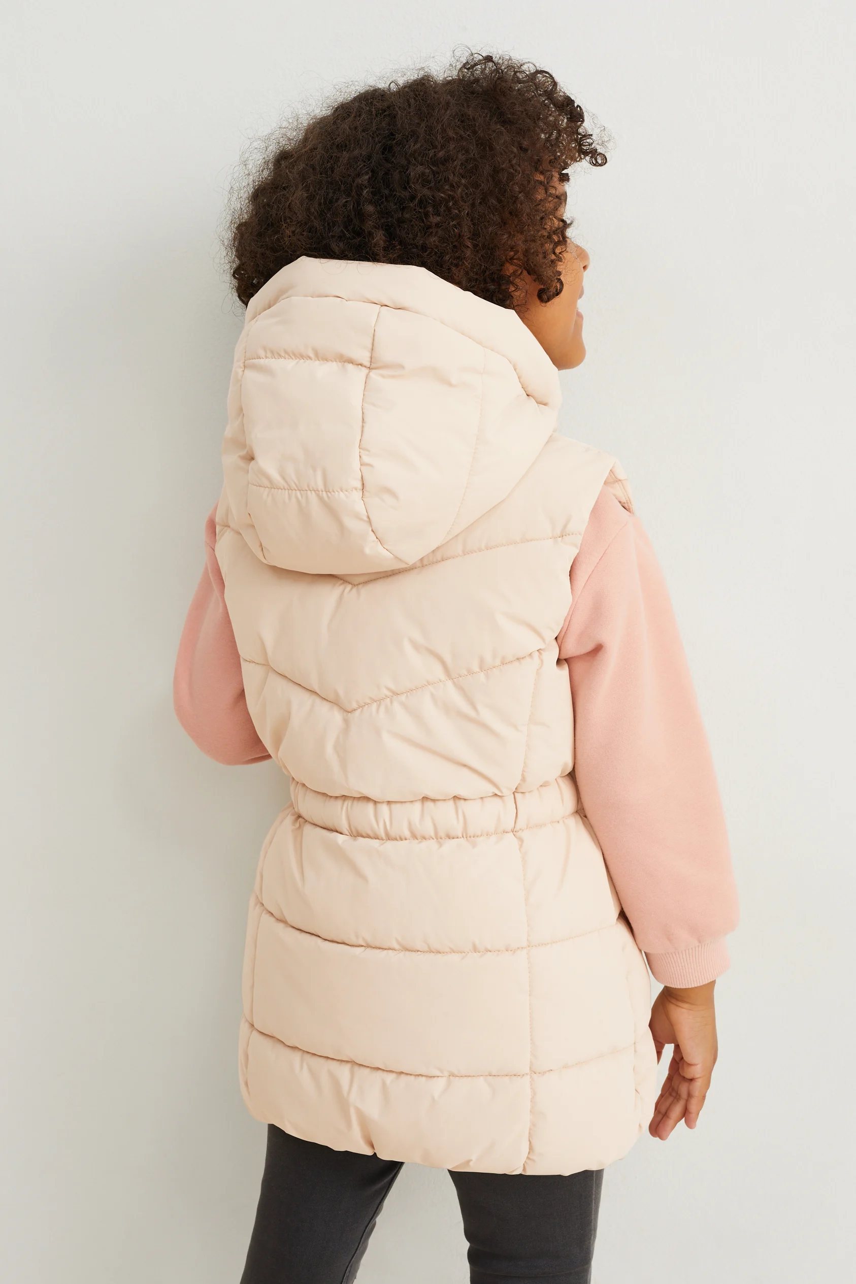 Minnie Mouse - long quilted gilet with hood