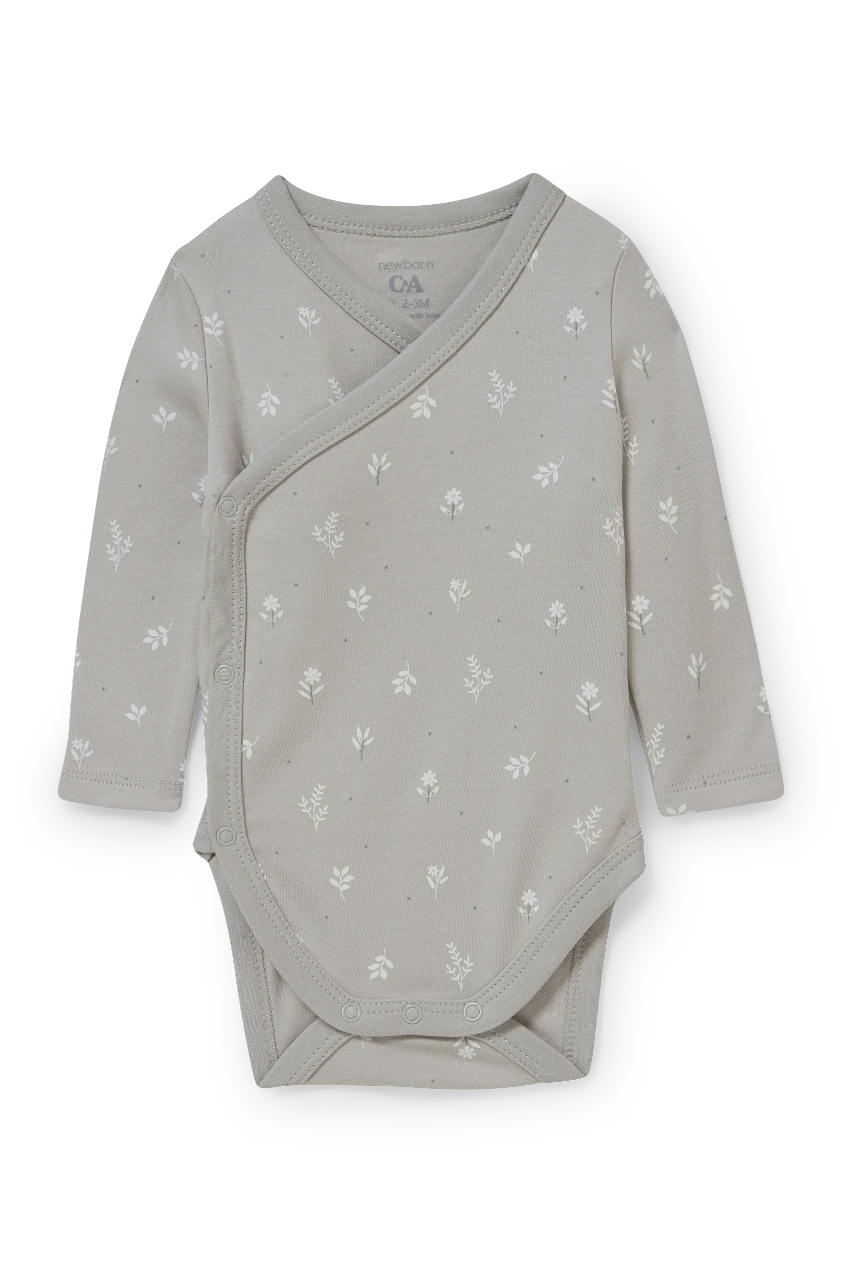 Multipack of 5 - baby wrapover bodysuit