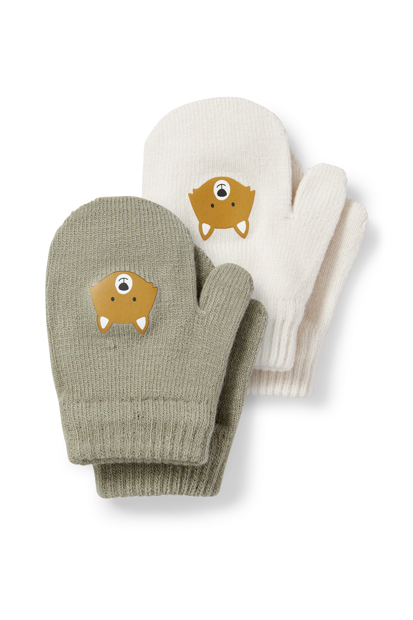 Multipack of 2 - fox - baby mittens