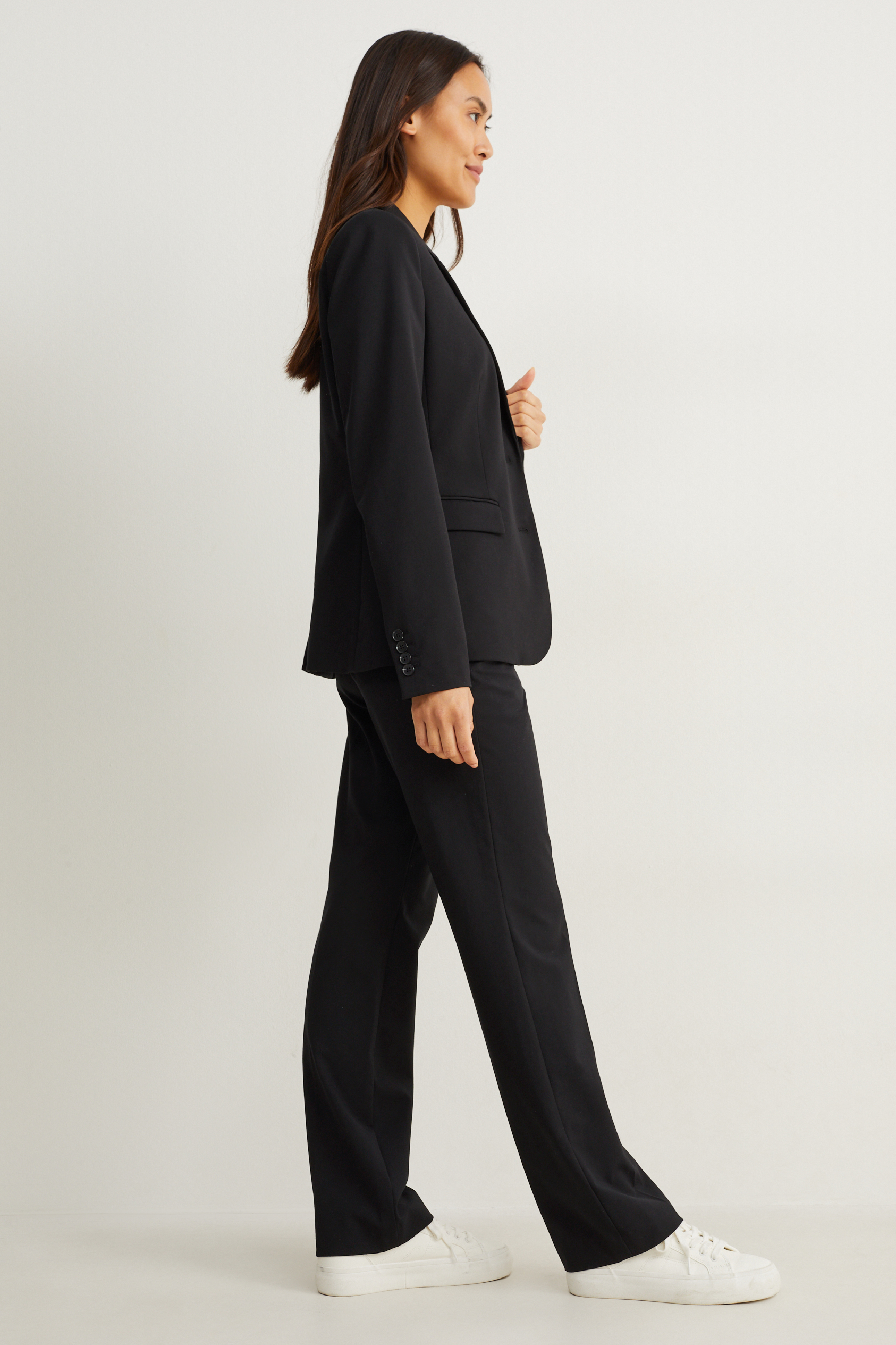 Business trousers - mid-rise waist - straight fit - Mix & match