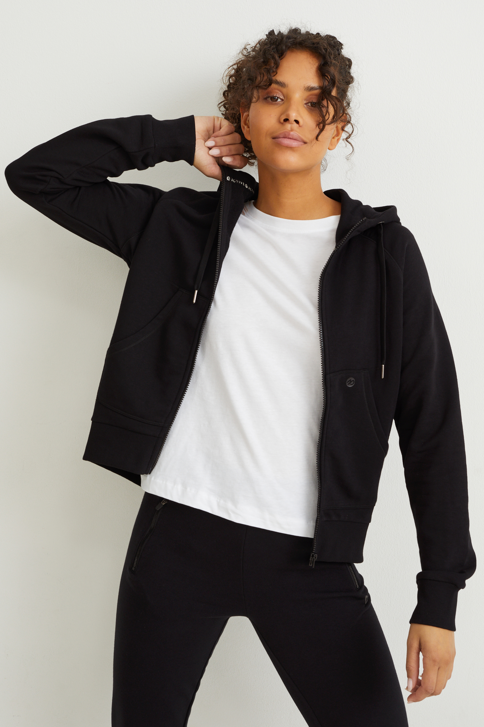 Active zip-through hoodie