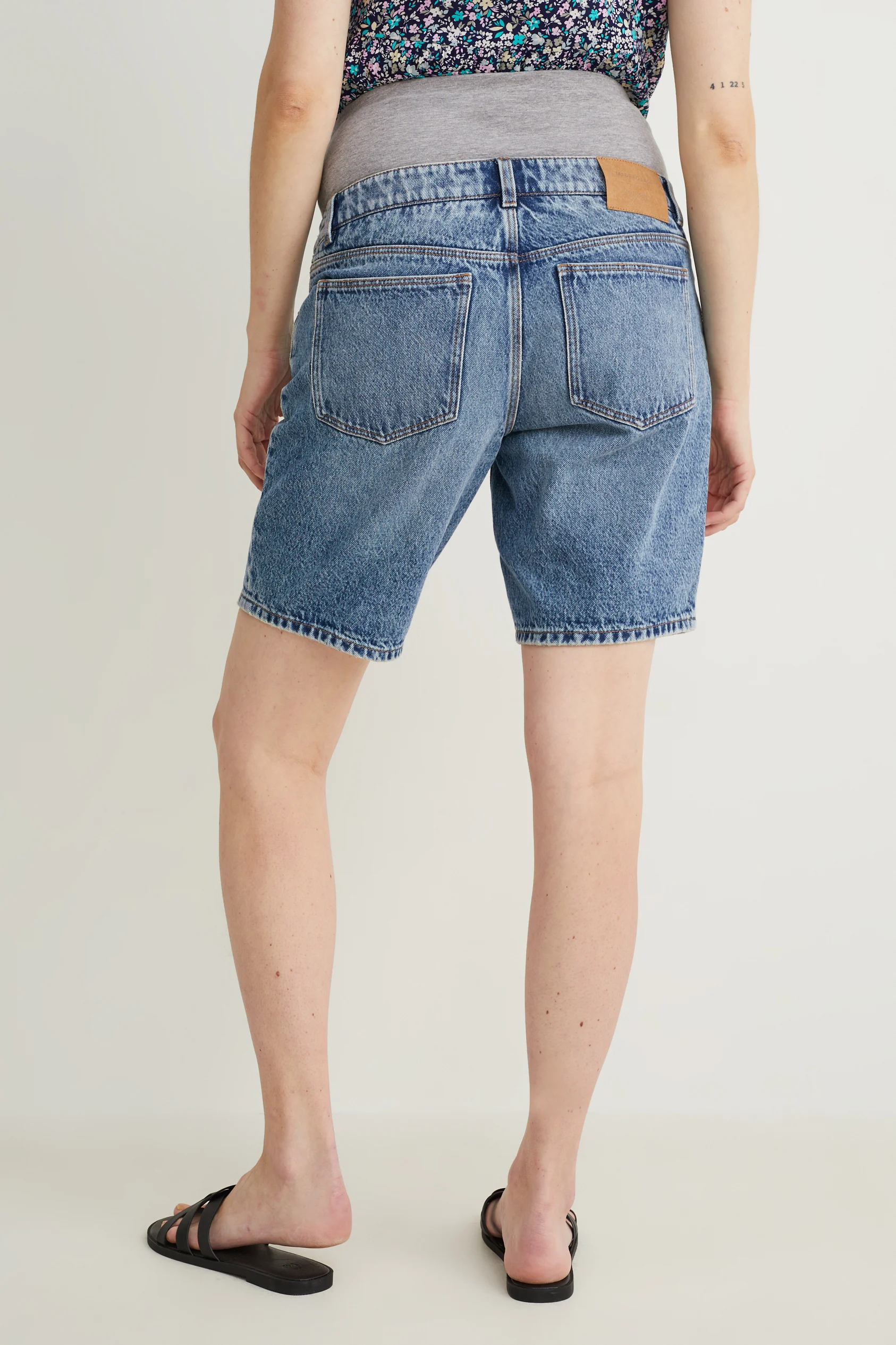 Maternity jeans - denim bermuda shorts