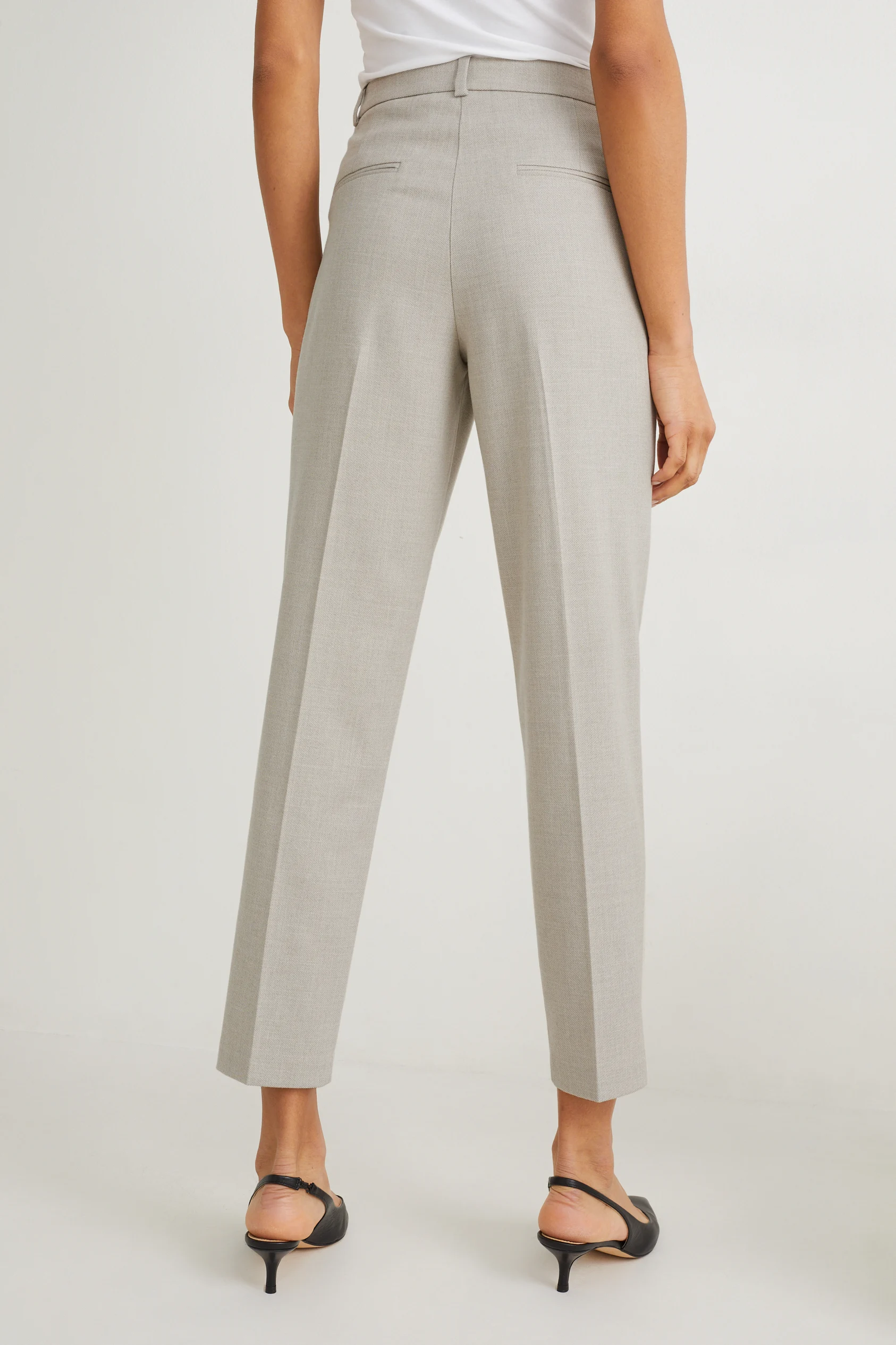 Business trousers - mid-rise waist - regular fit