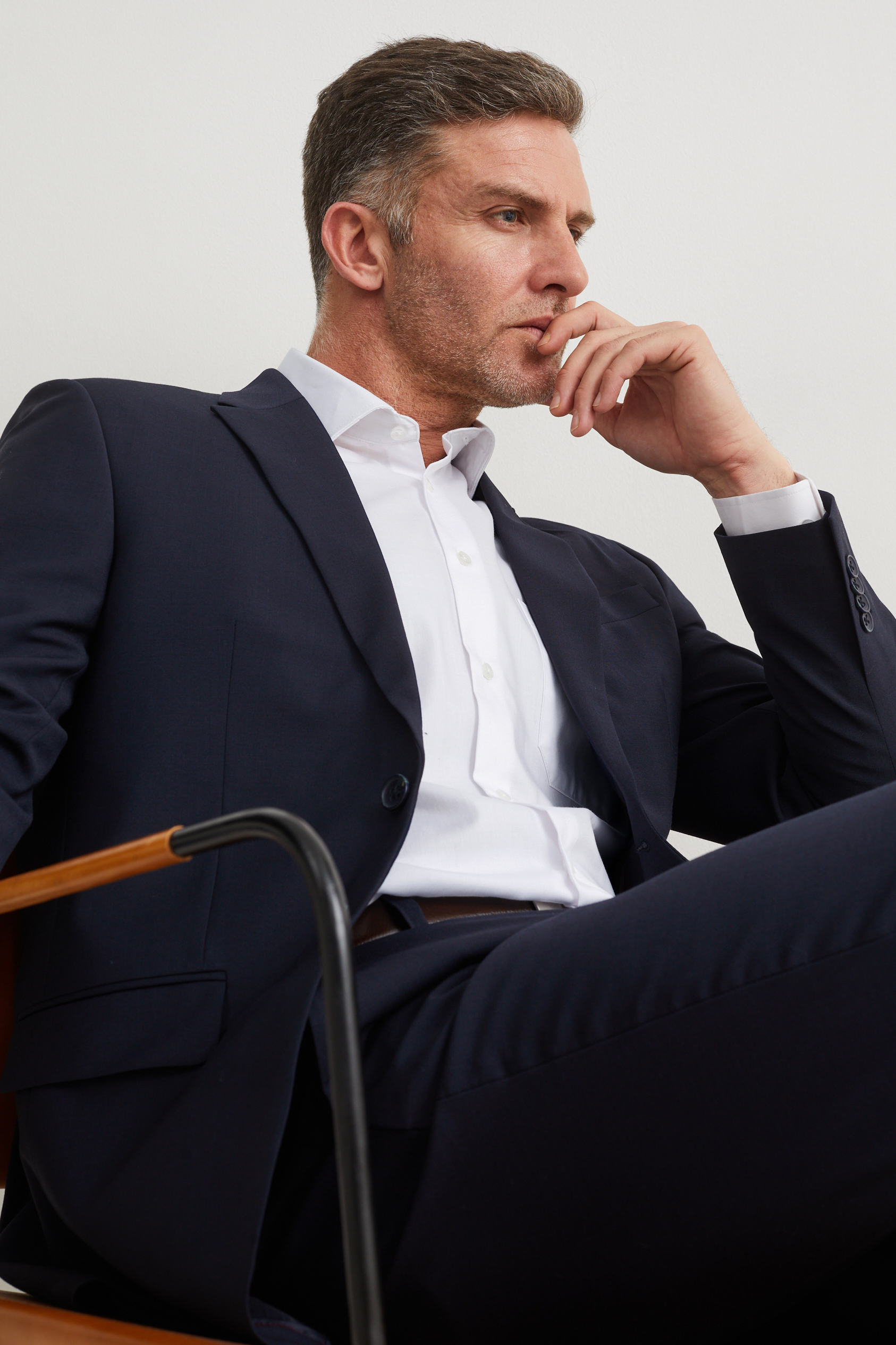 Business shirt - regular fit - cutaway collar - easy-iron