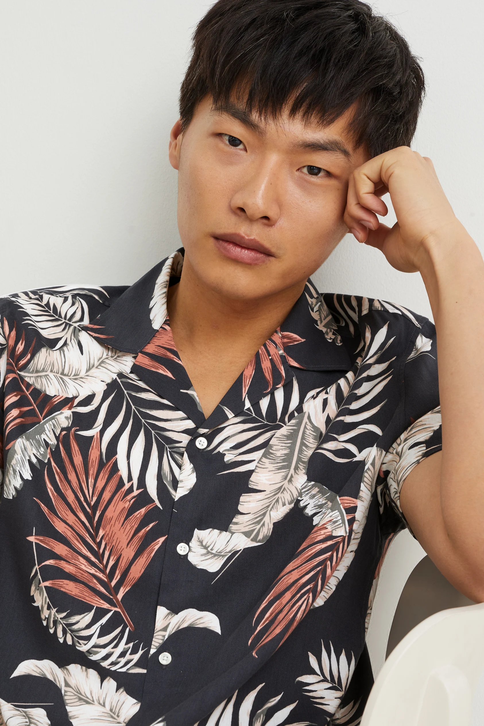 Shirt - slim fit - lapel collar