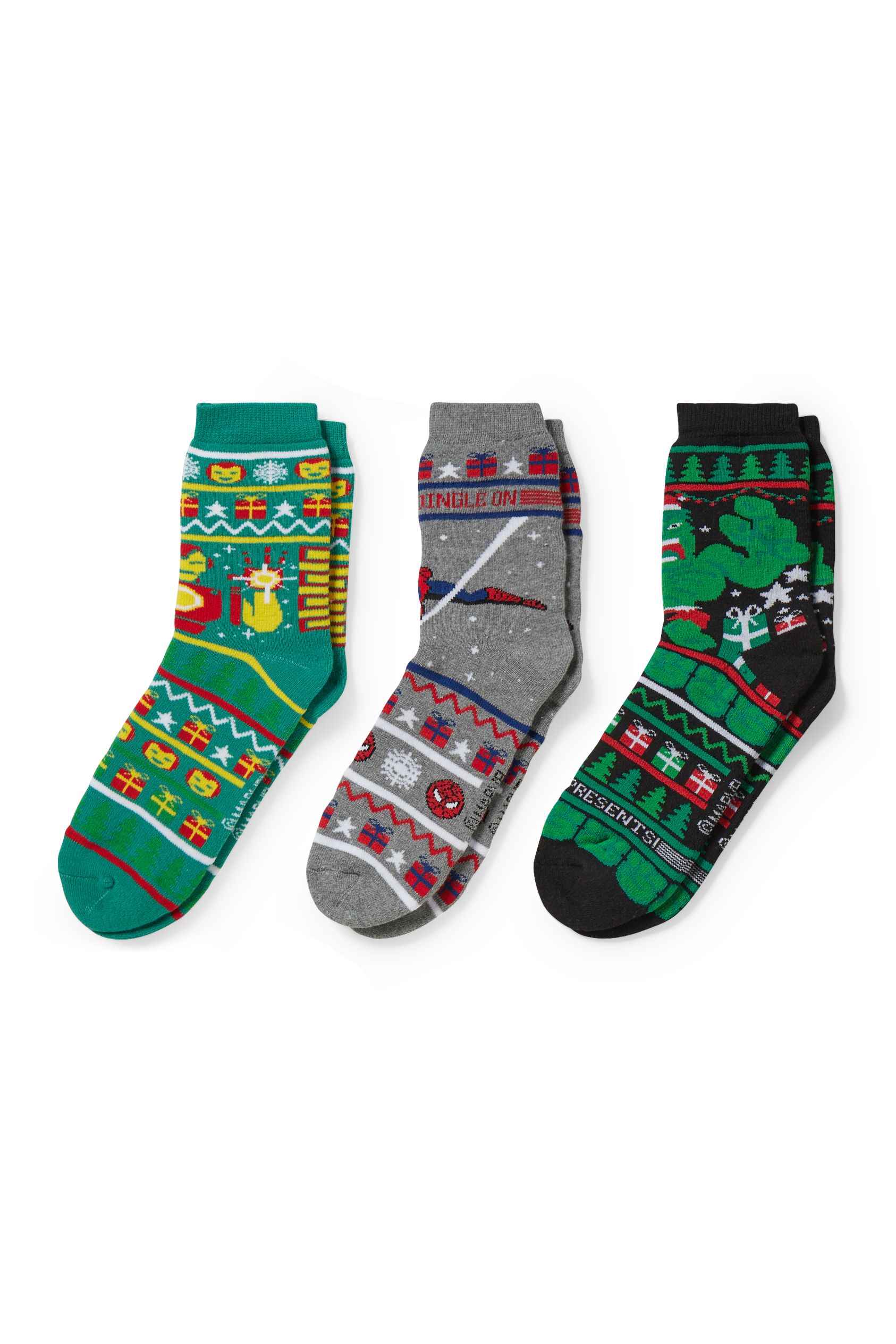 Multipack of 3 - Marvel - Christmas socks with motif