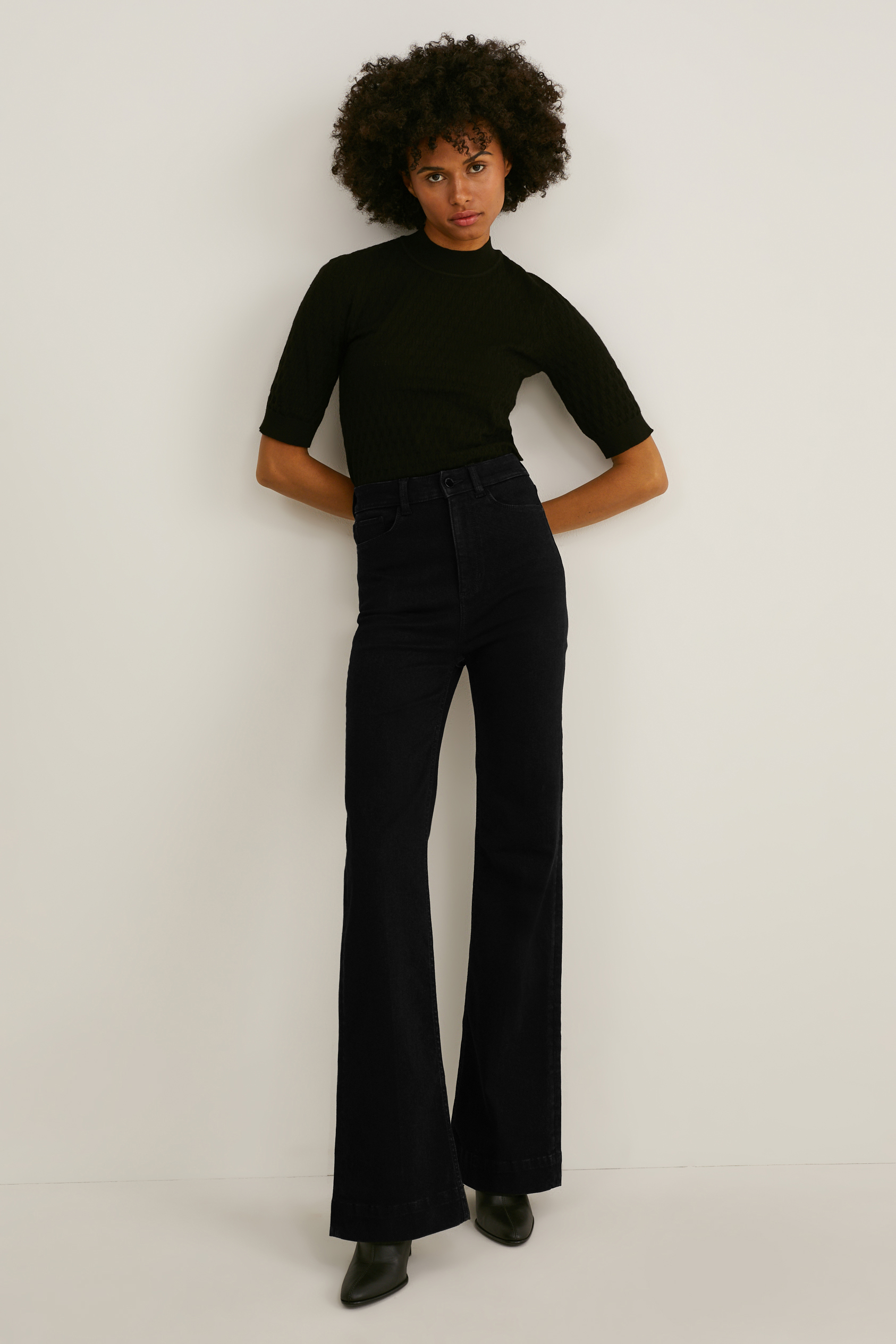 Flared jeans - high waist - shaping jeans - LYCRA?