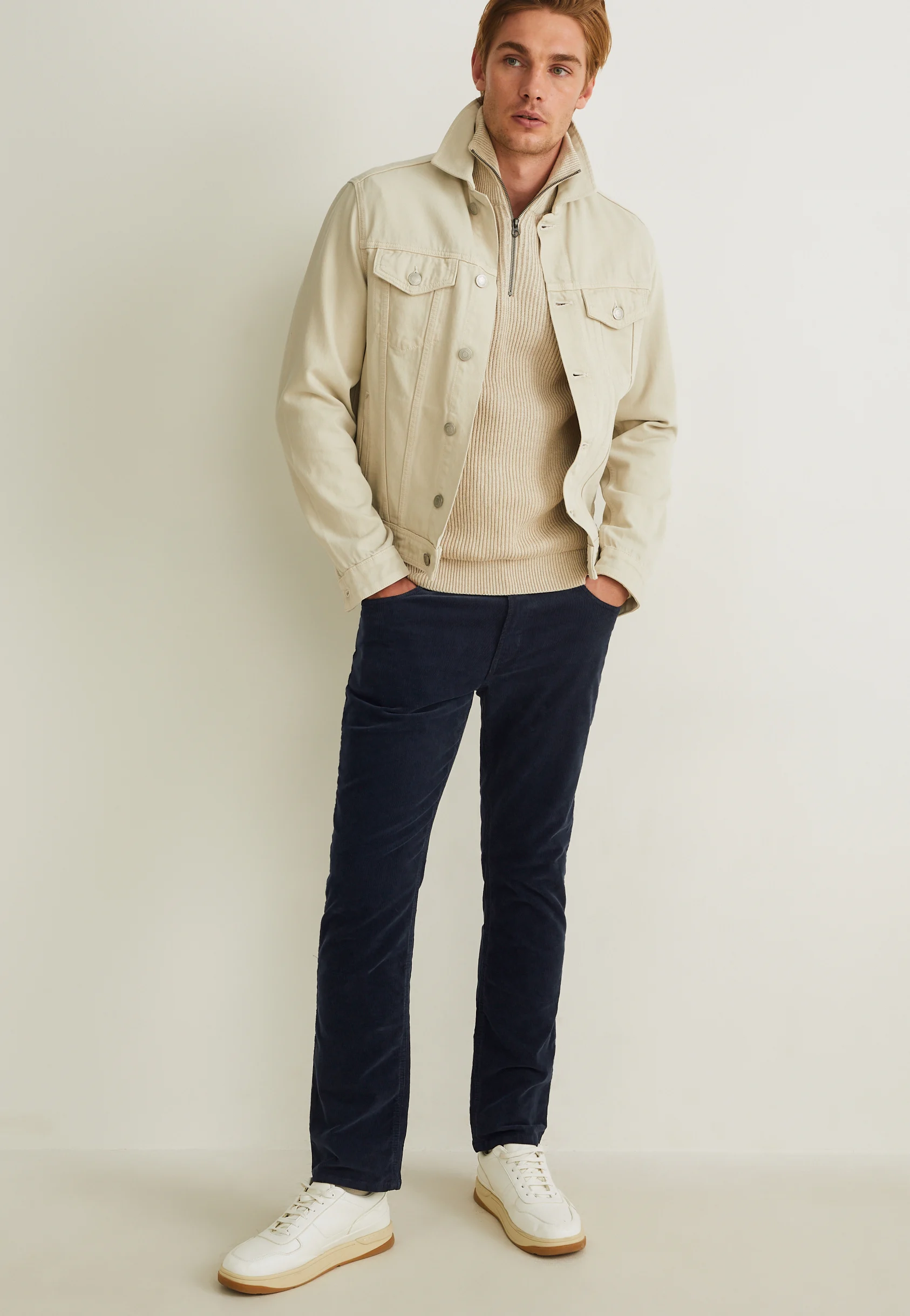 Corduroy trousers - regular fit - LYCRA?