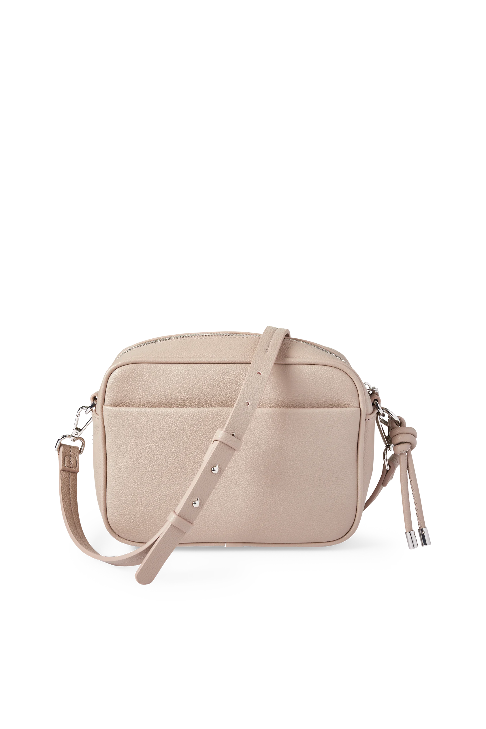 Shoulder bag with detachable bag strap - faux leather