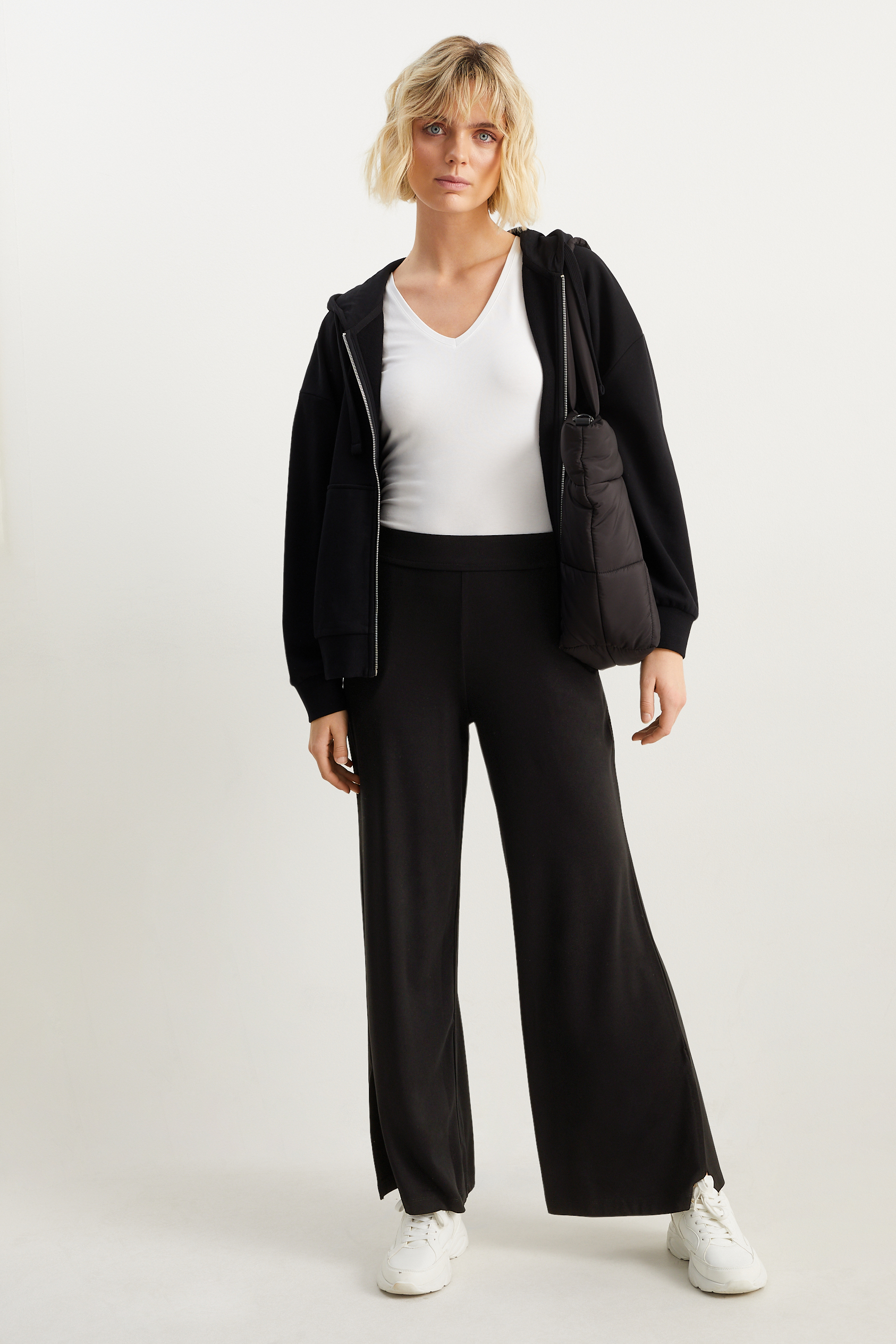 Basic jersey trousers - loose fit
