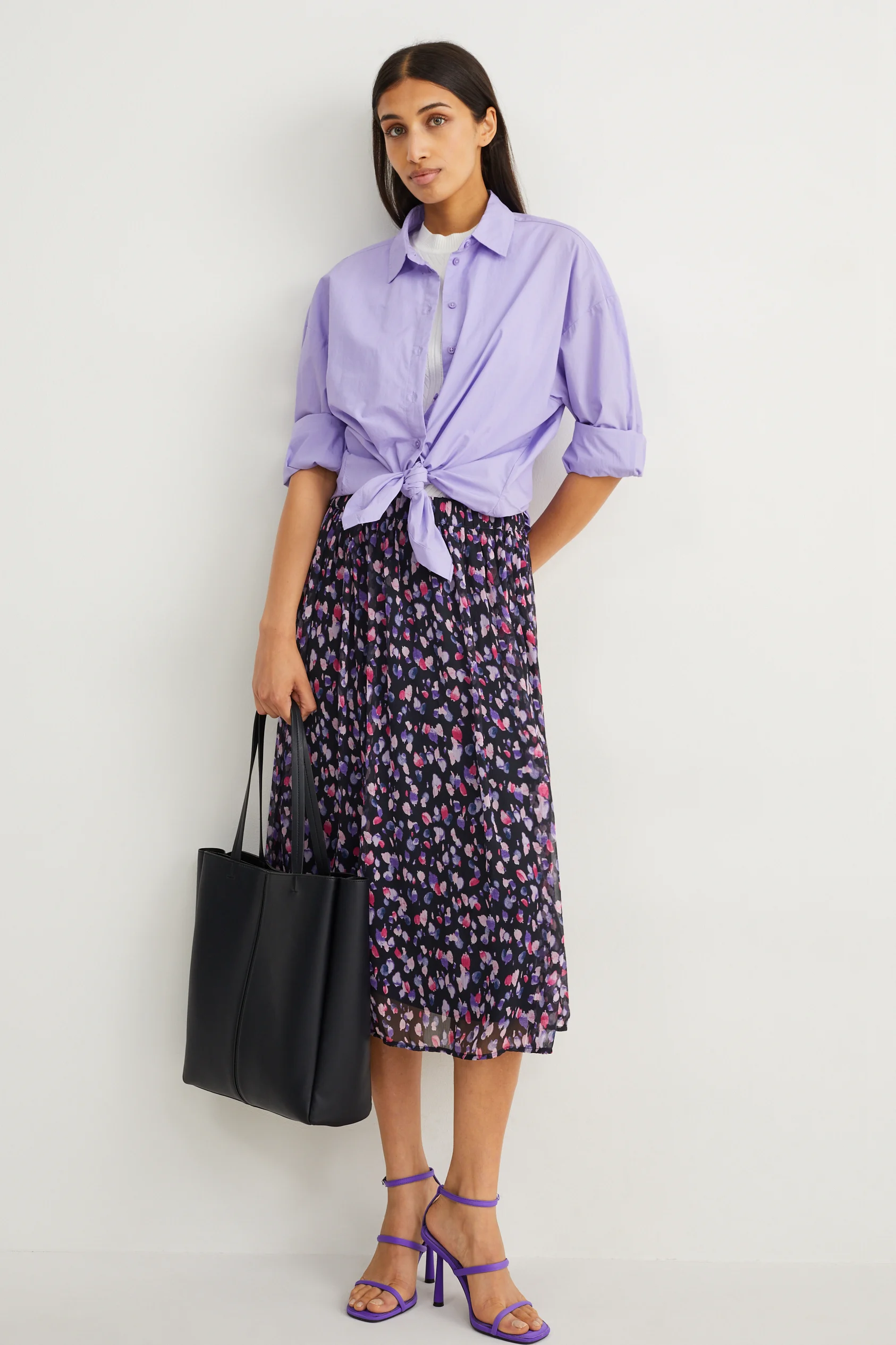 Chiffon skirt - patterned