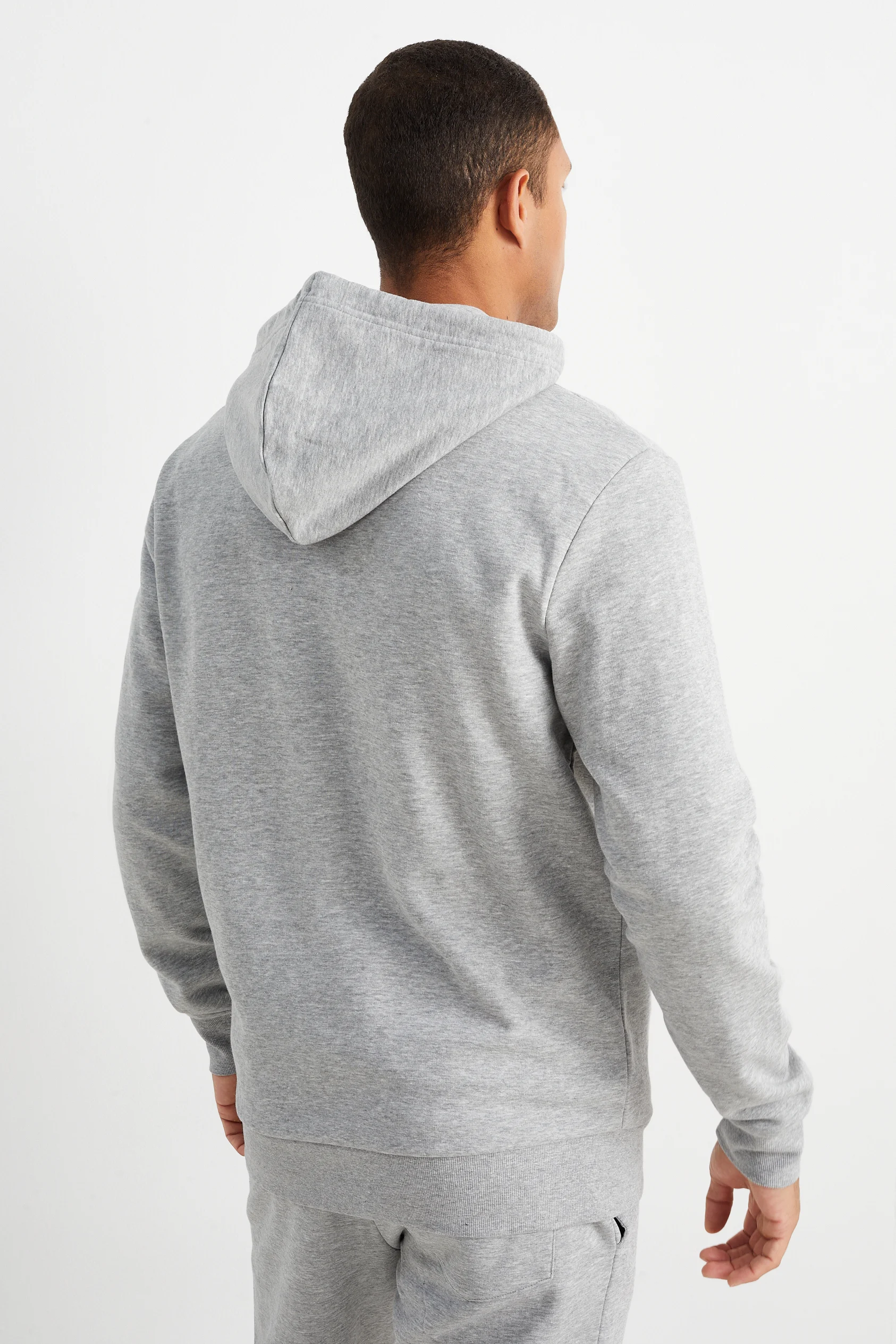Zip-through sweatshirt with hood