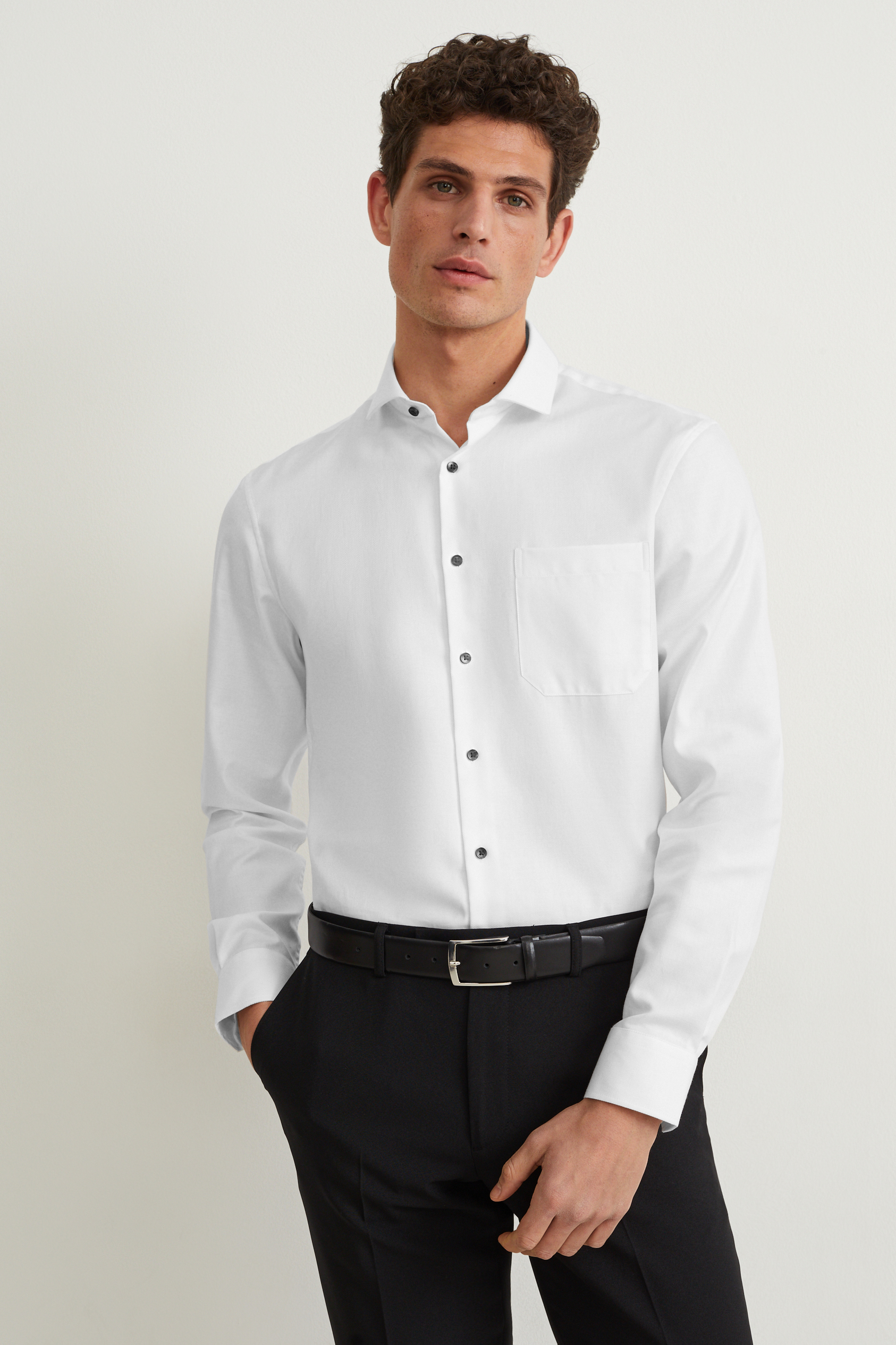 Business shirt - regular fit - cutaway collar - easy-iron