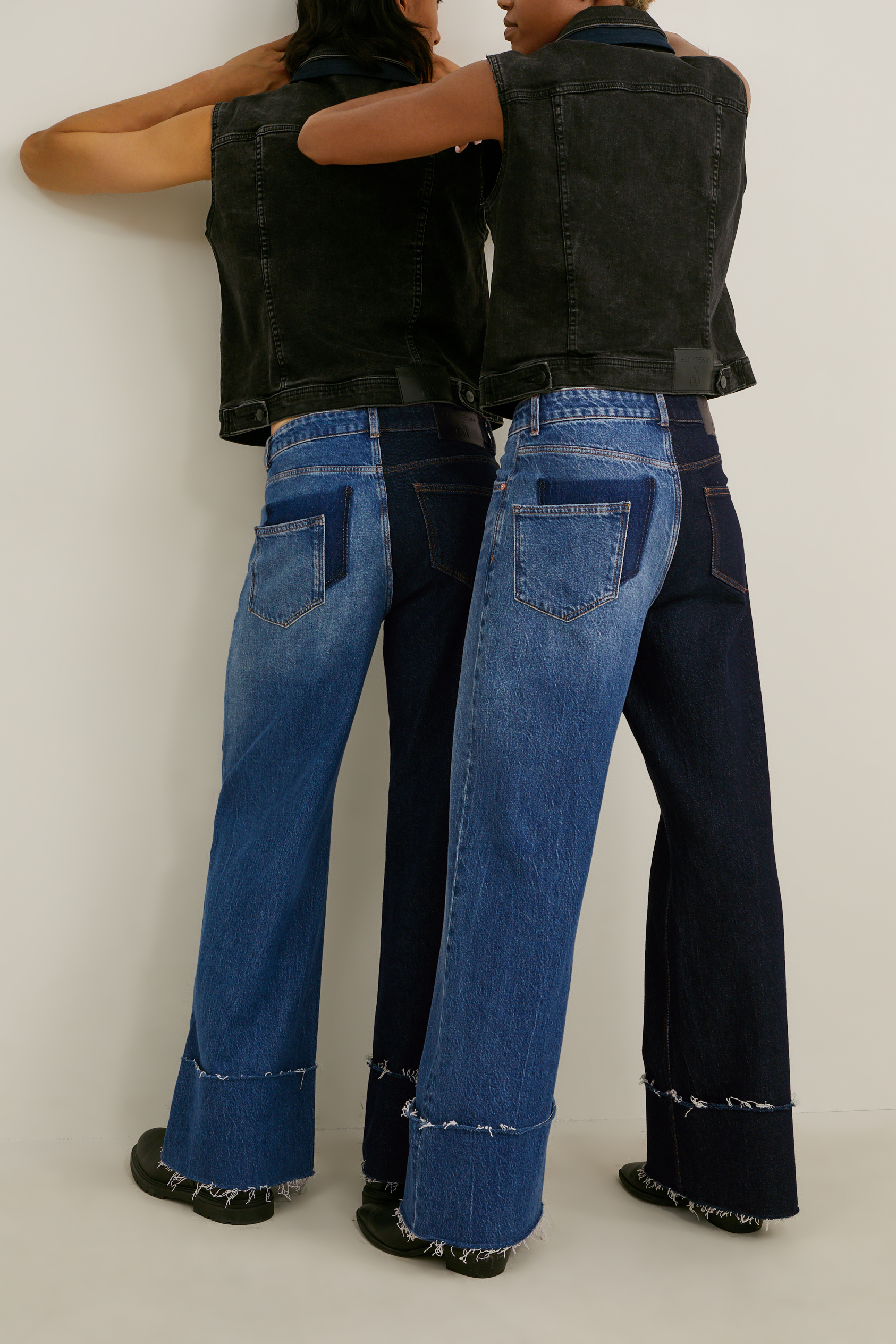 E.L.V. denim - wide leg jeans - high waist - genderneutral