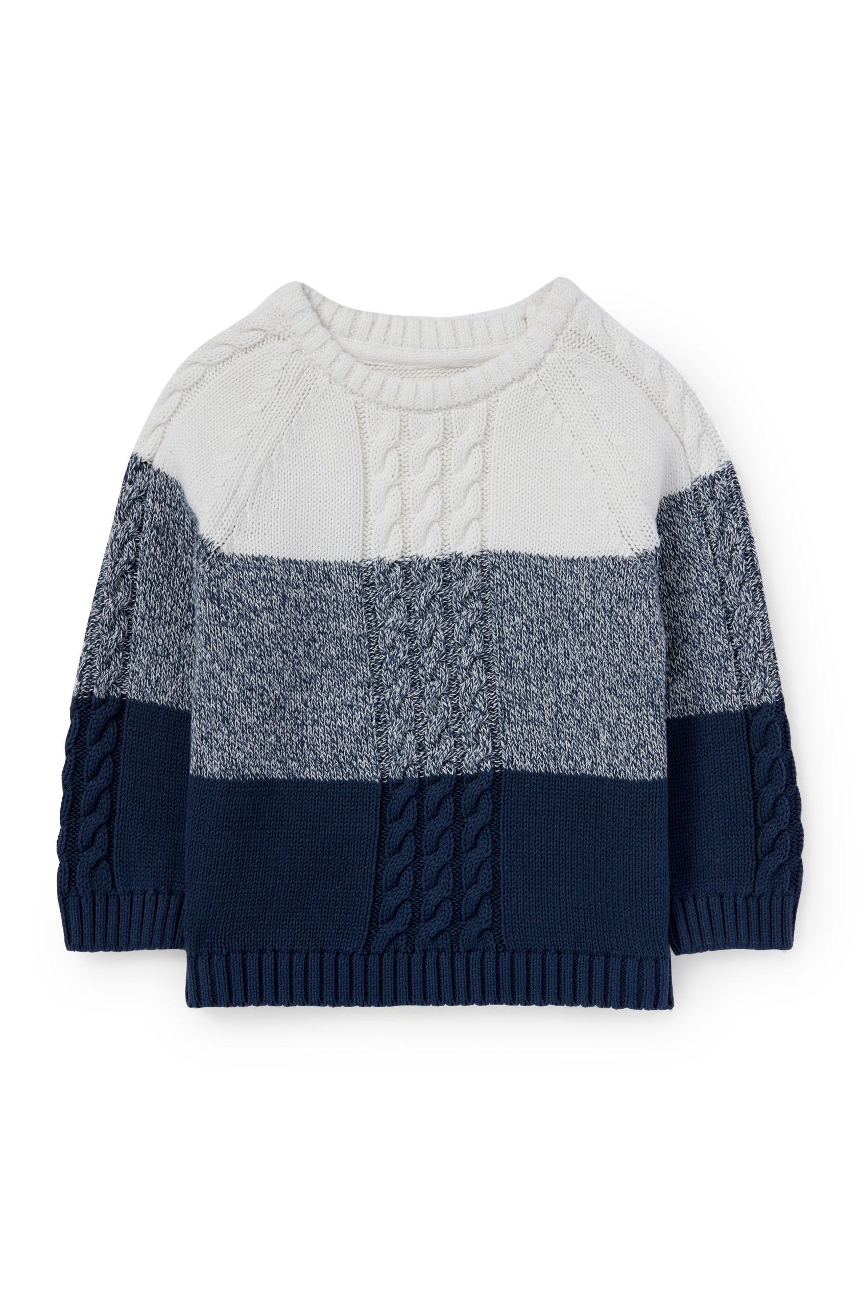 Baby jumper - cable knit pattern