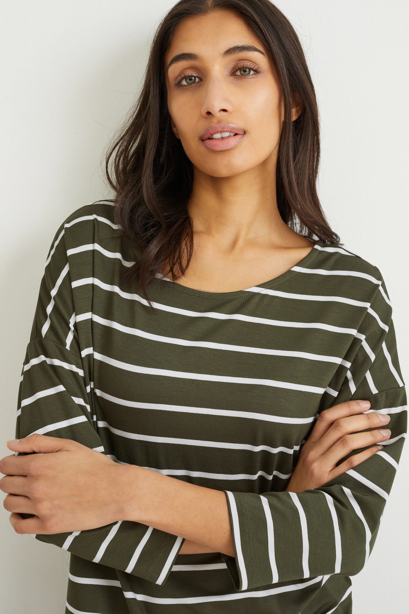 Long sleeve top - striped